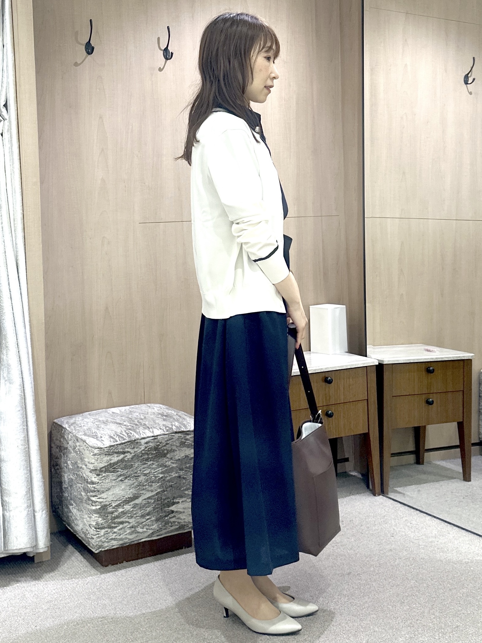 Miwaさんの「UNTITLED｜【アンサンブル可能】コンパクトニットカーディガン」を使ったコーディネート