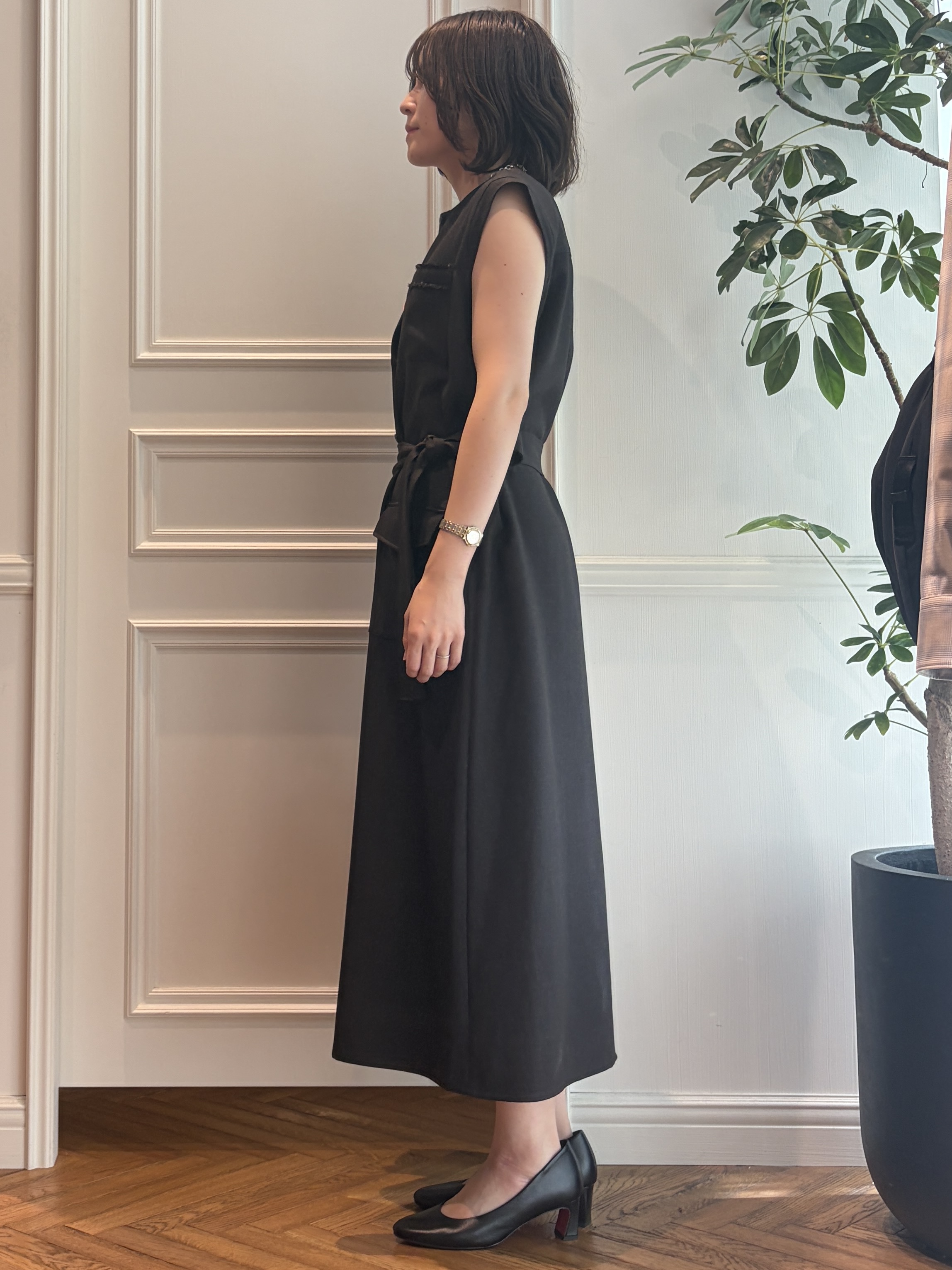 nakaoさんの「DRESSTERIOR｜オーバーラップサークル スモールニットトートバッグ」を使ったコーディネート