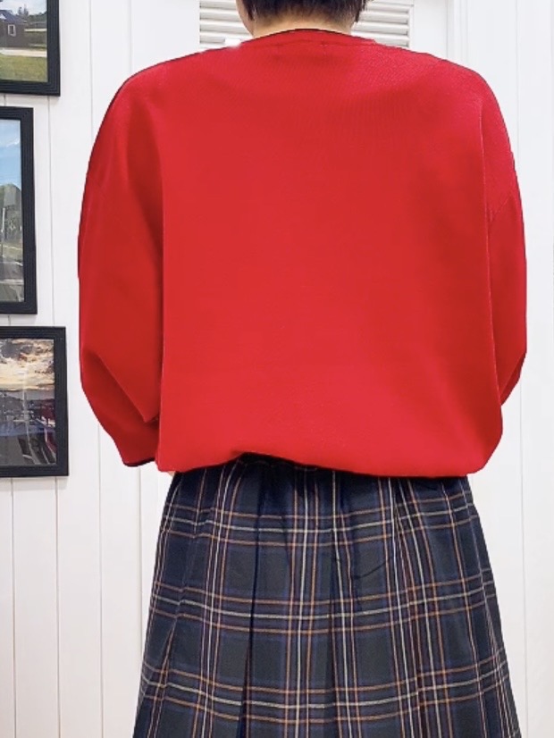Hamaさんの「Dessin｜【高レビュー/UVカット/洗濯機OK】6分袖配色ニット」を使ったコーディネート