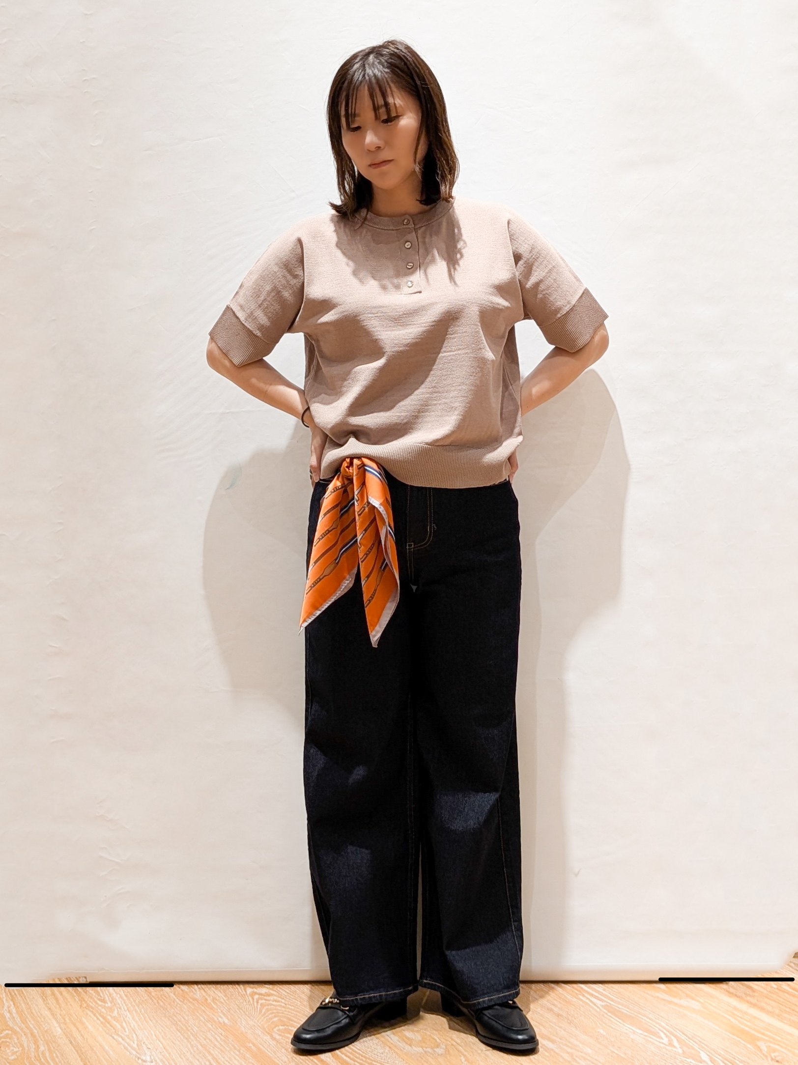 Shihoさんの「OPAQUE.CLIP｜2WAY衿ドッキングニット《洗濯機OK》」を使ったコーディネート