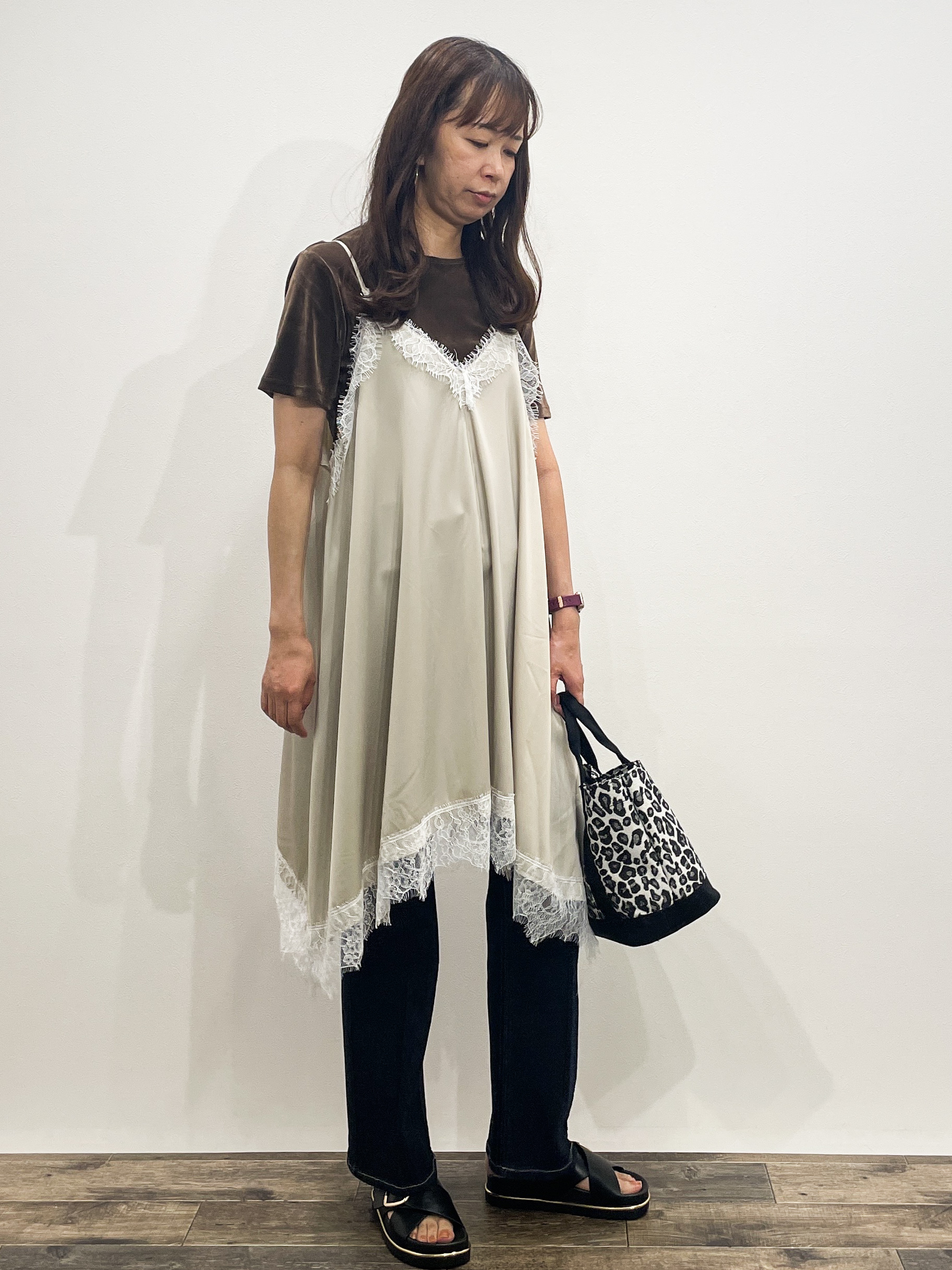 Aikoさんの「OPAQUE.CLIP｜フロッキーチュールカットソー【洗濯機OK】」を使ったコーディネート