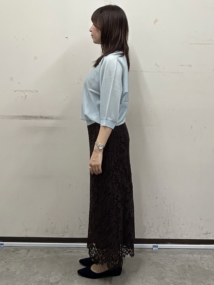 noeさんの「INDIVI｜【体型カバー／洗える】シアードルマンニット」を使ったコーディネート