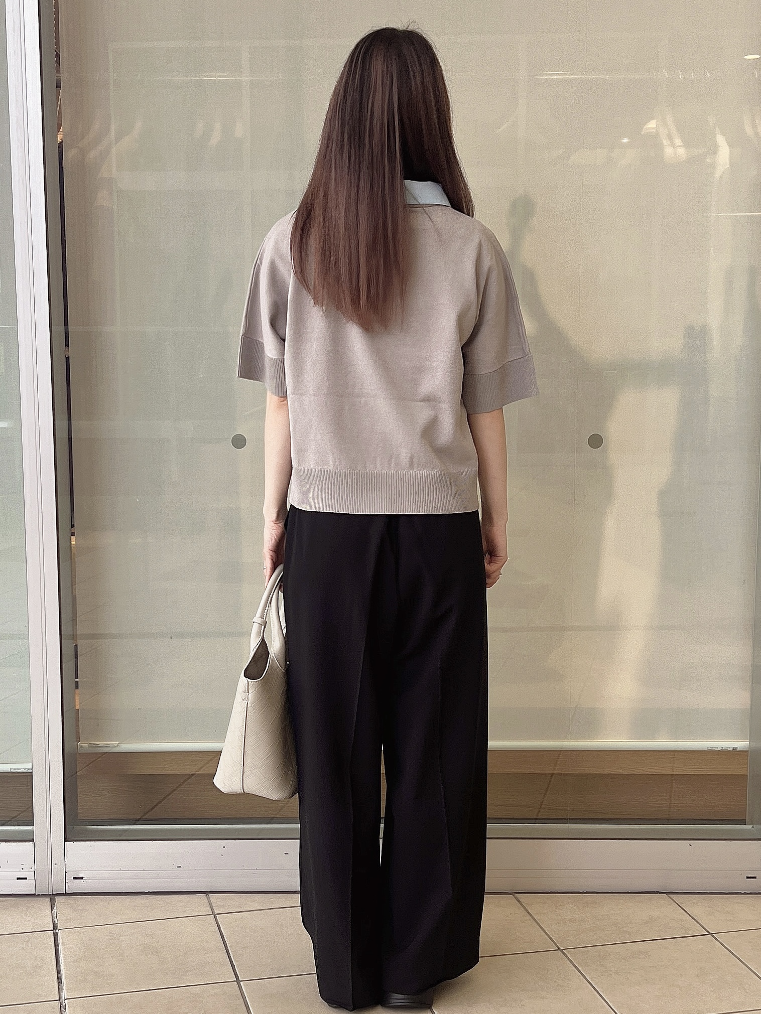 eriさんの「OPAQUE.CLIP｜2WAY衿ドッキングニット《洗濯機OK》」を使ったコーディネート
