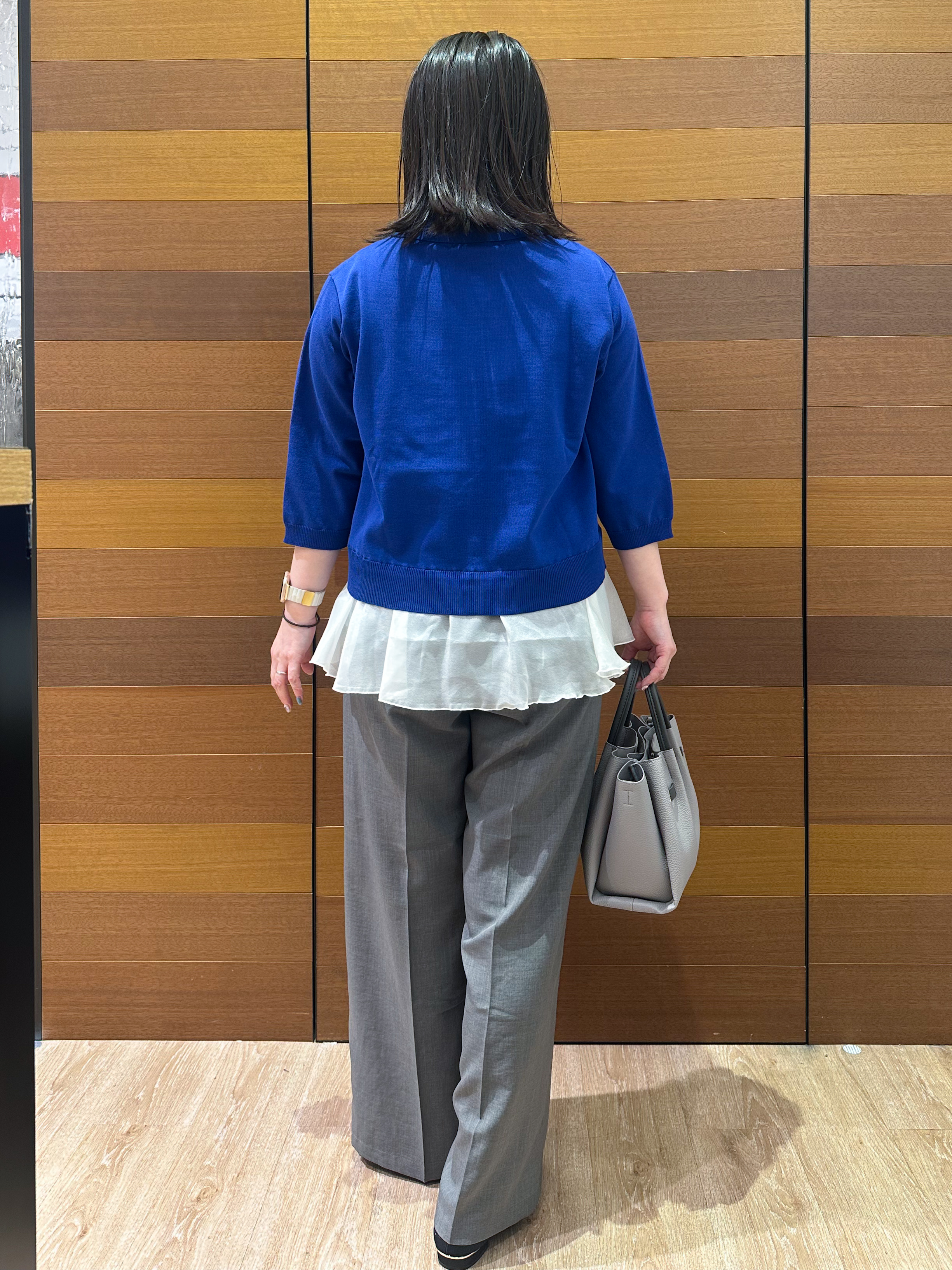 Minさんの「OPAQUE.CLIP｜裾シアードッキングニット【洗濯機OK】」を使ったコーディネート
