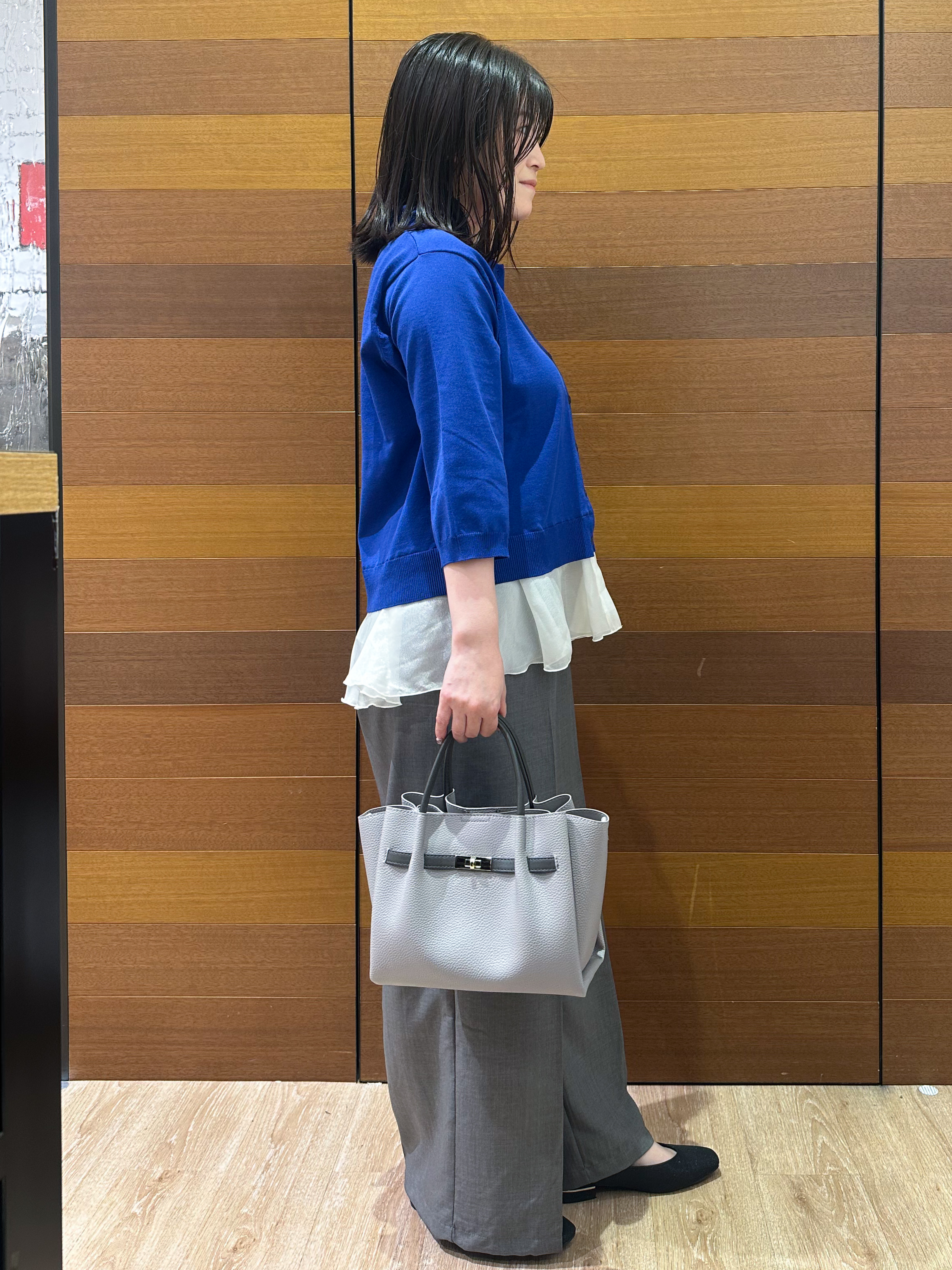 Minさんの「OPAQUE.CLIP｜裾シアードッキングニット【洗濯機OK】」を使ったコーディネート
