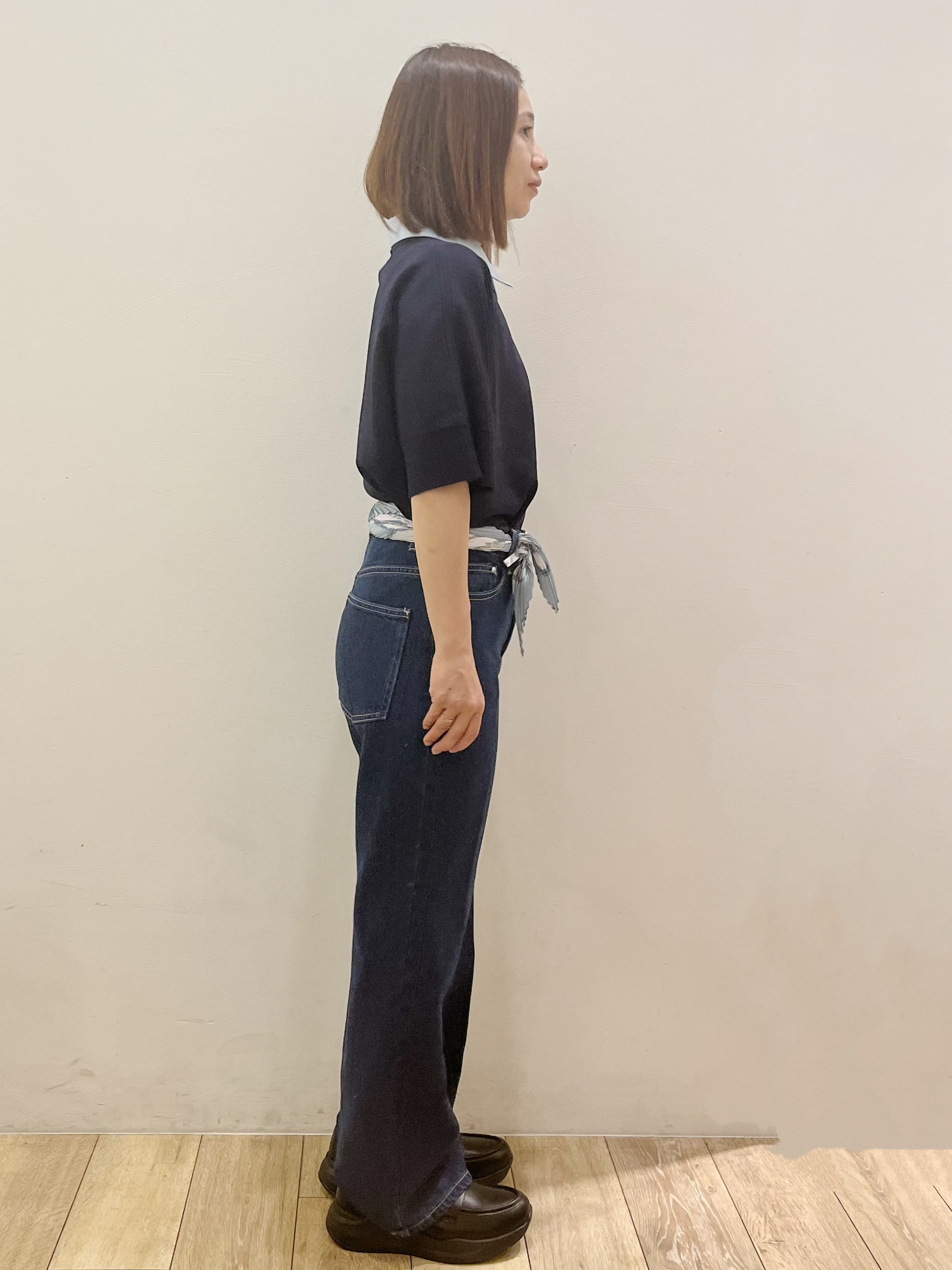 kcさんの「OPAQUE.CLIP｜2WAY衿ドッキングニット《洗濯機OK》」を使ったコーディネート