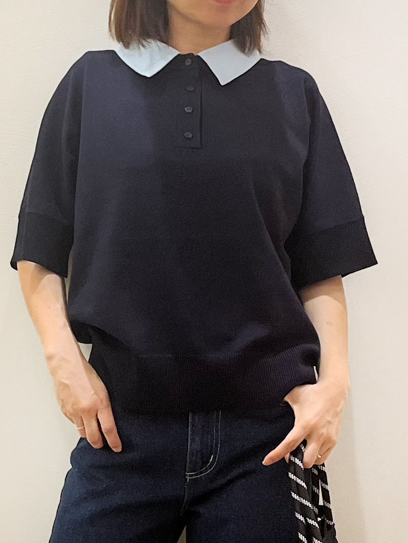 kcさんの「OPAQUE.CLIP｜【森絵梨佳さん着用】2WAY衿ドッキングニット《洗濯機OK》」を使ったコーディネート