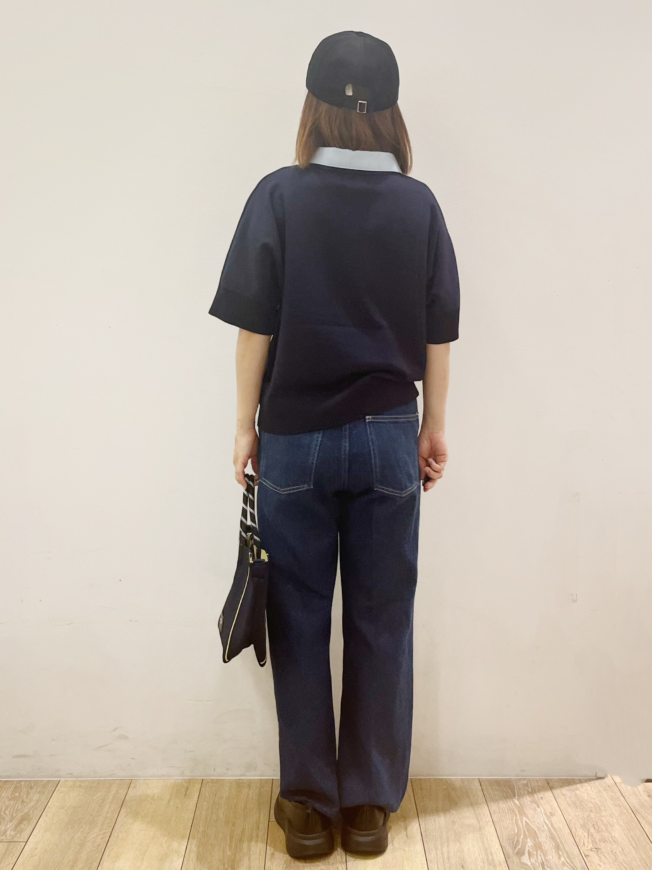 kcさんの「OPAQUE.CLIP｜【森絵梨佳さん着用】2WAY衿ドッキングニット《洗濯機OK》」を使ったコーディネート