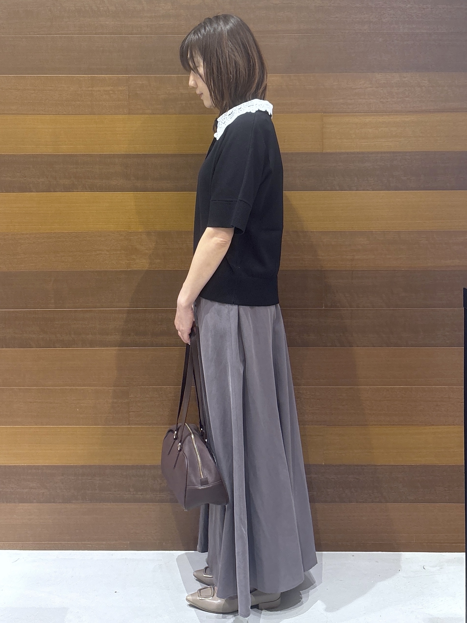juunさんの「OPAQUE.CLIP｜2WAY衿ドッキングニット《洗濯機OK》」を使ったコーディネート