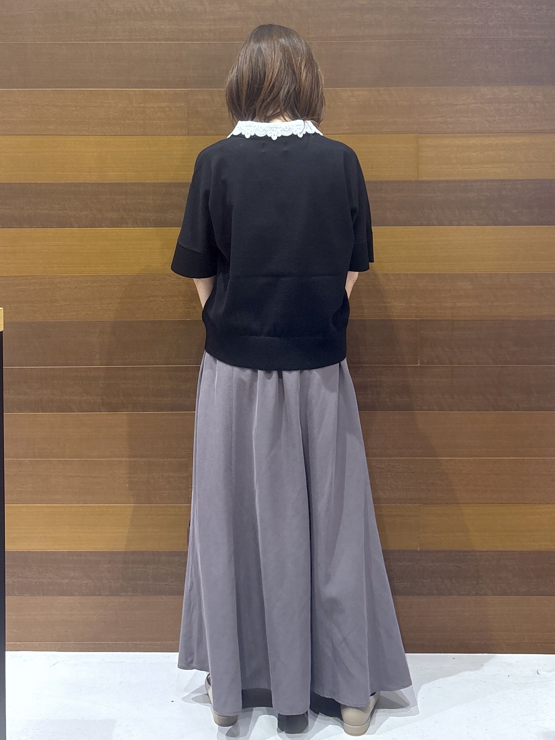 juunさんの「OPAQUE.CLIP｜2WAY衿ドッキングニット《洗濯機OK》」を使ったコーディネート