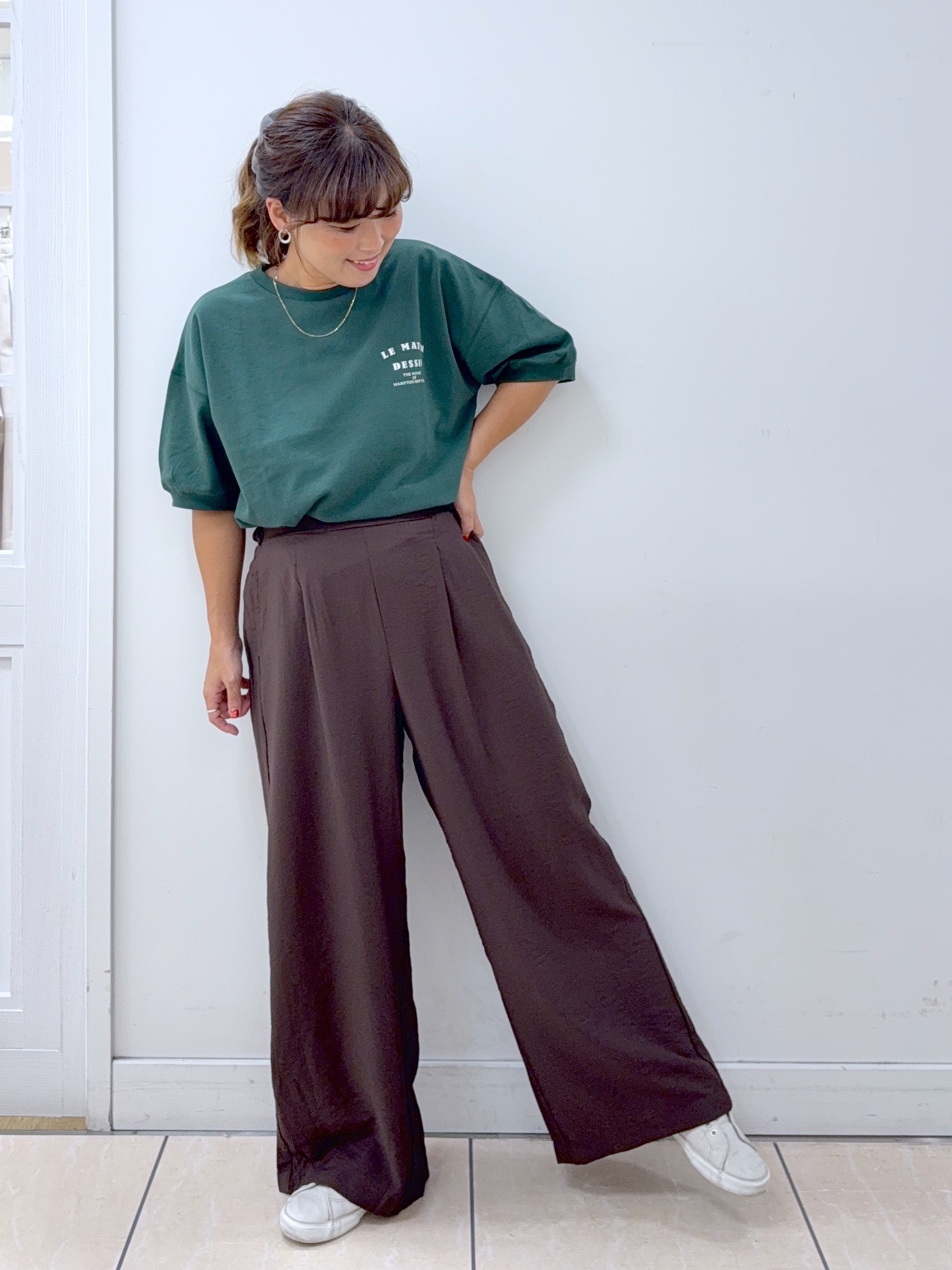 Osawaさんの「Dessin｜ステンレス2連ネックレス」を使ったコーディネート