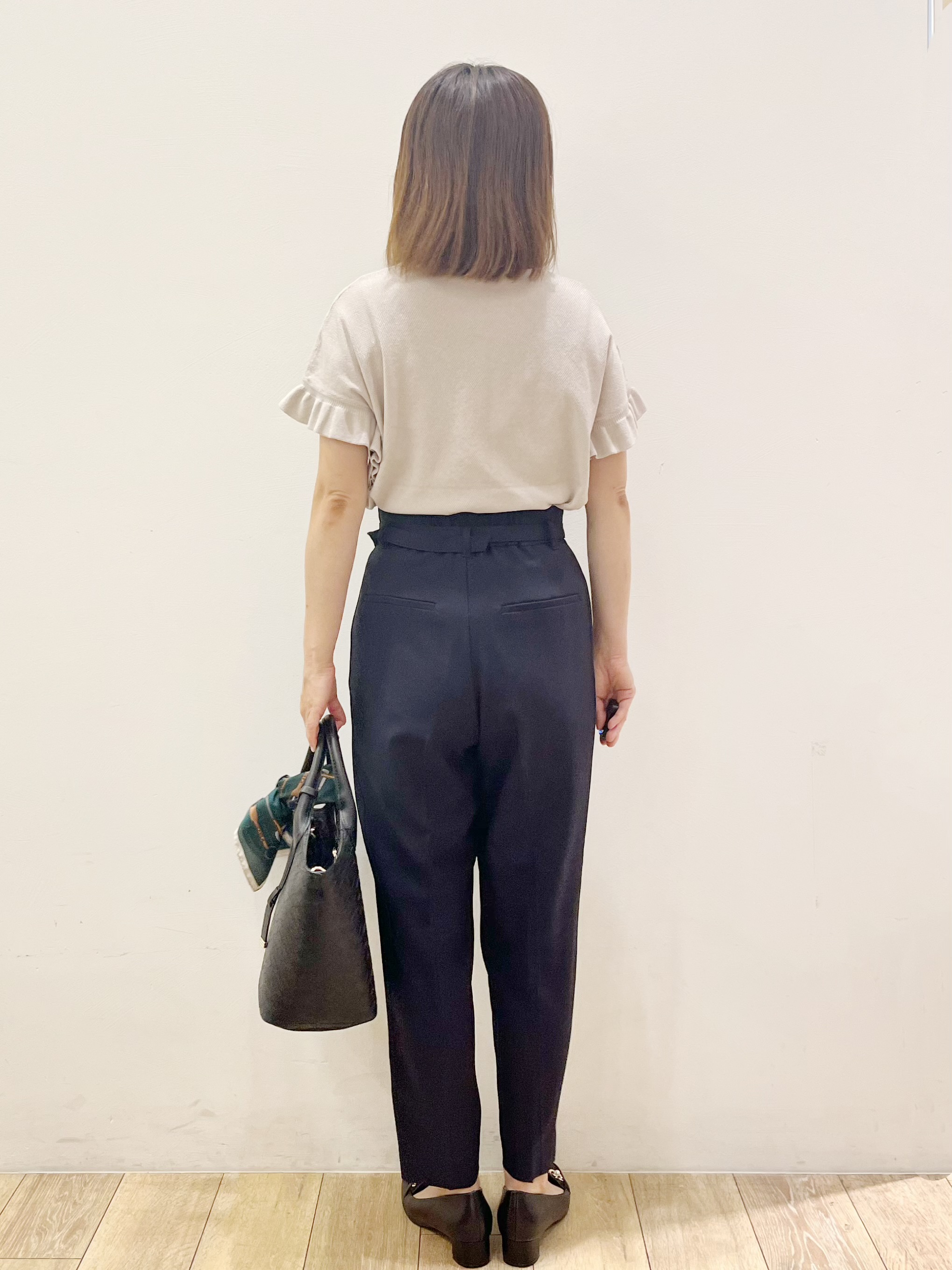 kcさんの「OPAQUE.CLIP｜フリルスリーブニット【洗濯機OK】」を使ったコーディネート