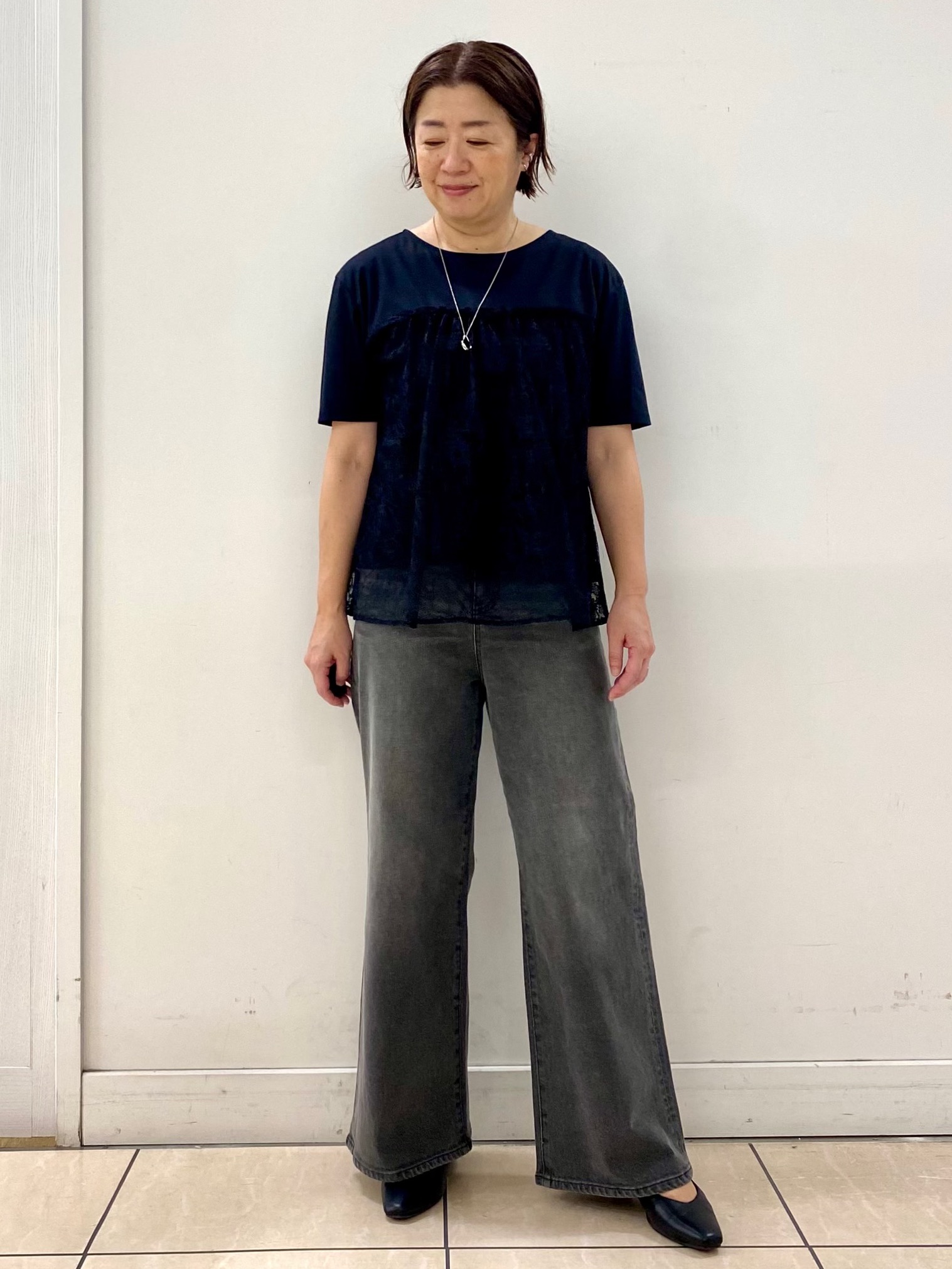 ksmさんの「Reflect｜【UVカット／接触冷感／手洗い可】ラッセルレースプルオーバー」を使ったコーディネート