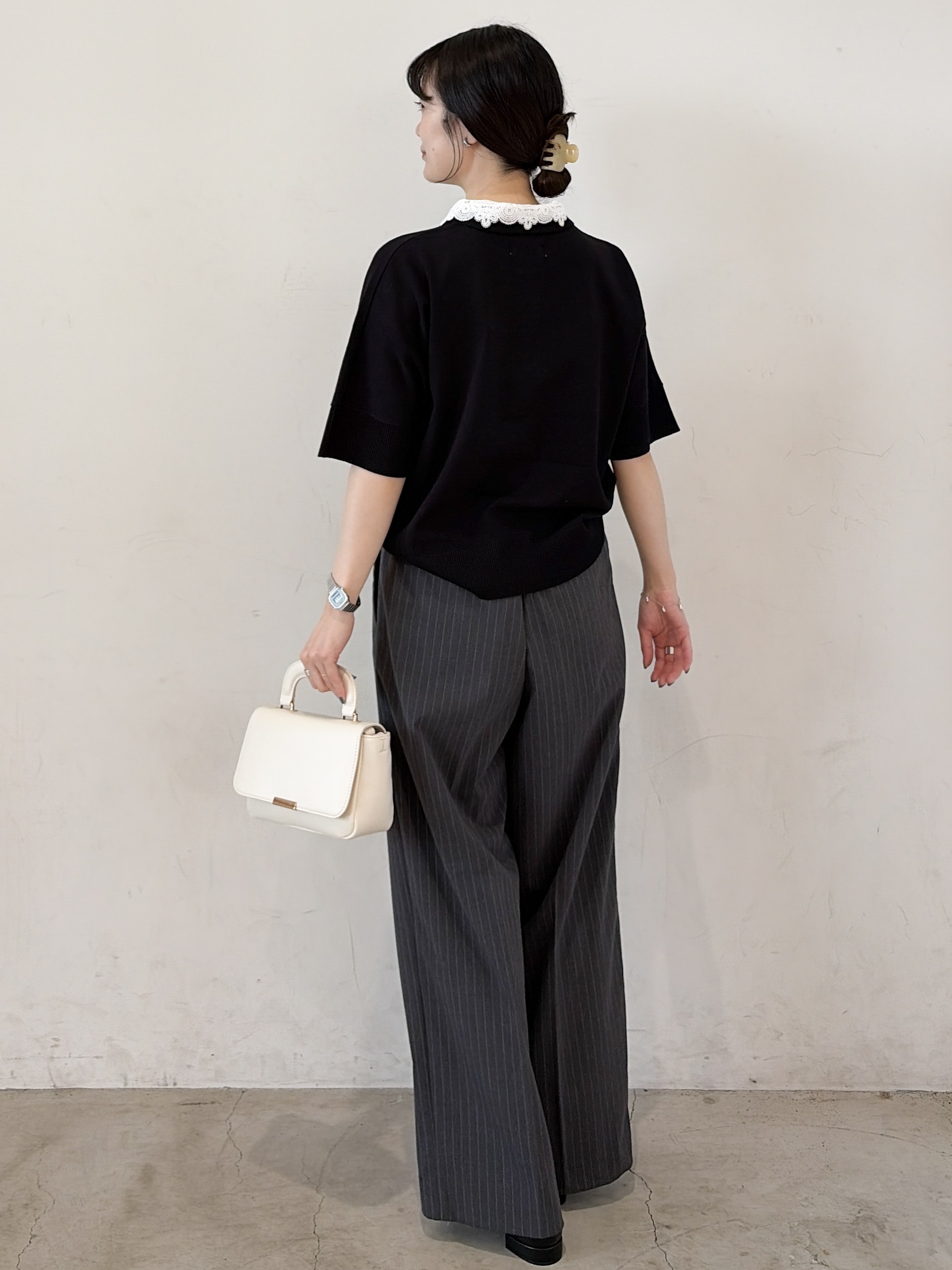 haruさんの「OPAQUE.CLIP｜2WAY衿ドッキングニット《洗濯機OK》」を使ったコーディネート