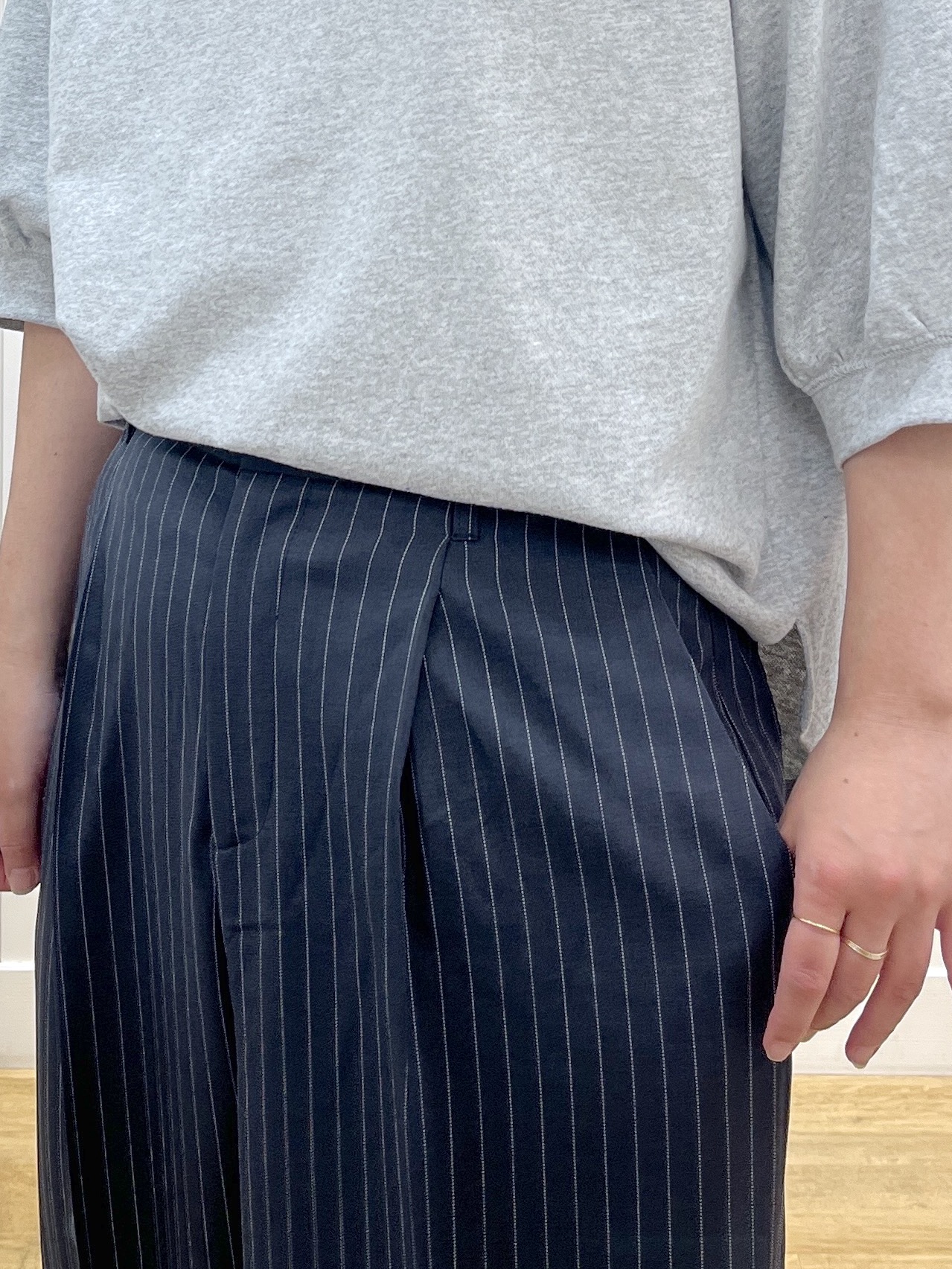 takayamaさんの「Dessin｜【高レビュー/洗える/XS-L】バックヘンリーミニ裏毛 5分袖」を使ったコーディネート
