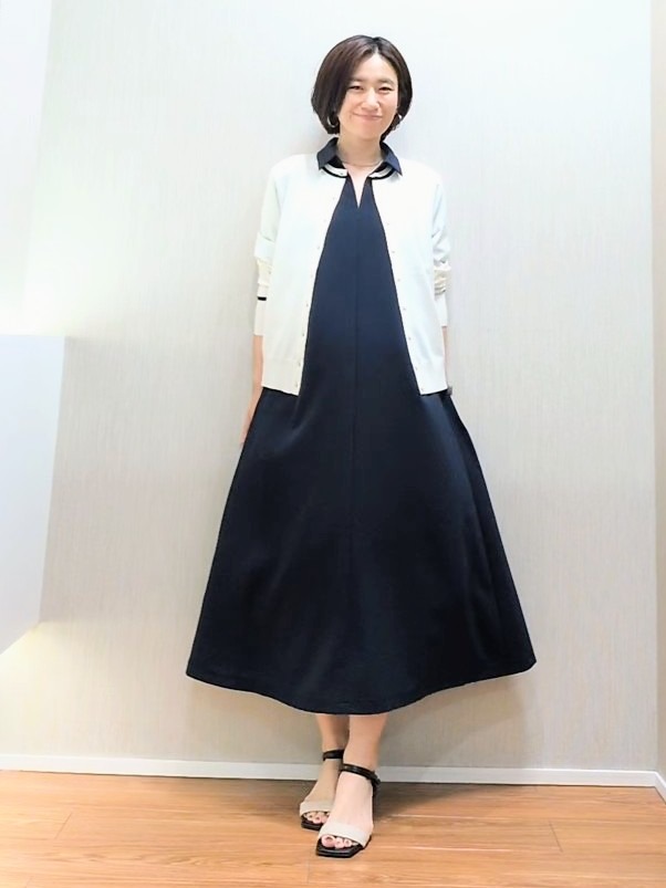 ミズタさんの「UNTITLED｜【初秋も活躍/UVカット/接触冷感】エアリークールワンピース」を使ったコーディネート
