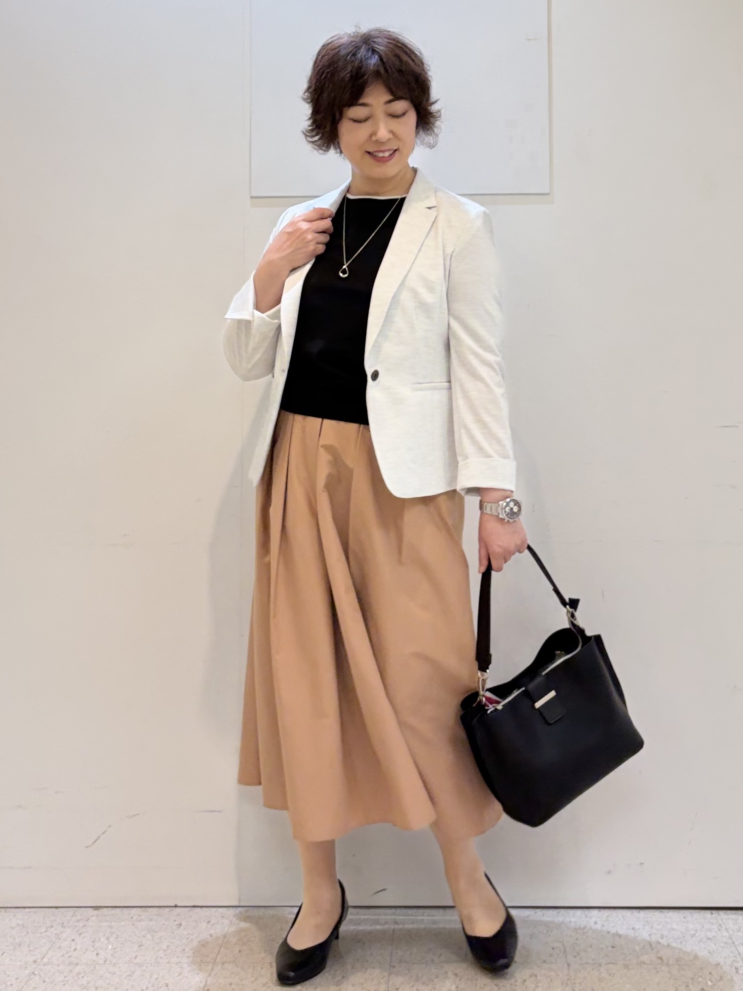 ヤスコさんの「Reflect｜【SS-4Lサイズ／UVカット／接触冷感】匠ジャケット／ベーシックテーラード」を使ったコーディネート
