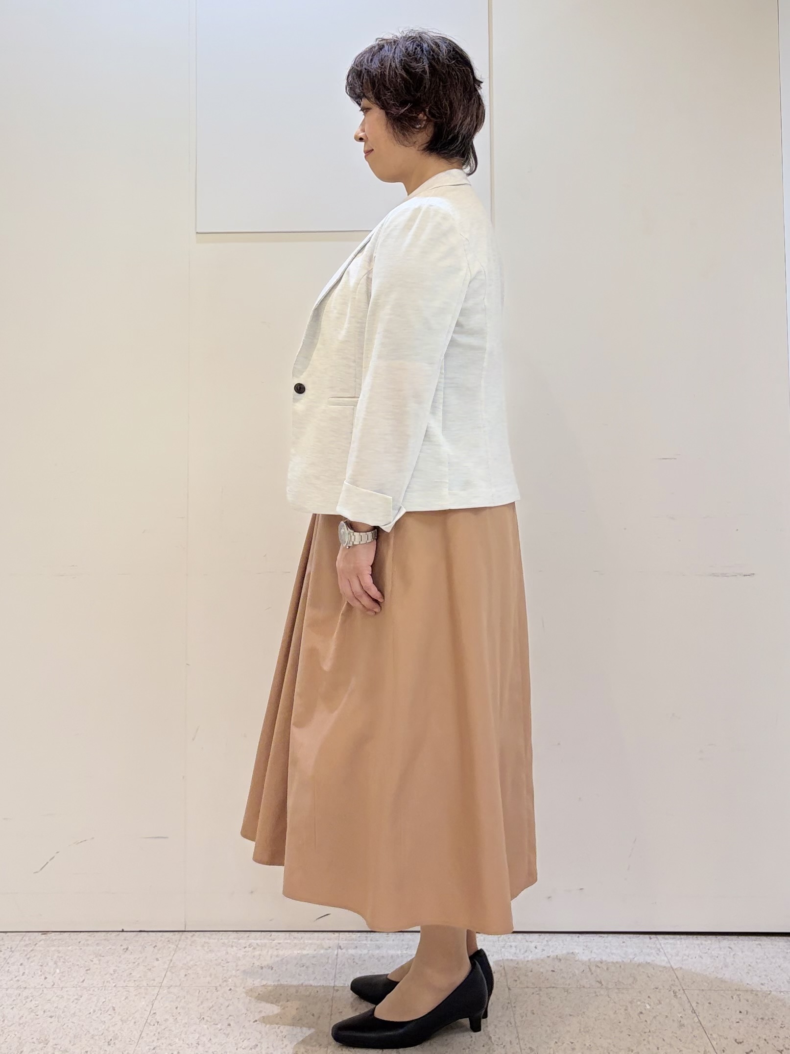 ヤスコさんの「Reflect｜【SS-4Lサイズ／UVカット／接触冷感】匠ジャケット／ベーシックテーラード」を使ったコーディネート
