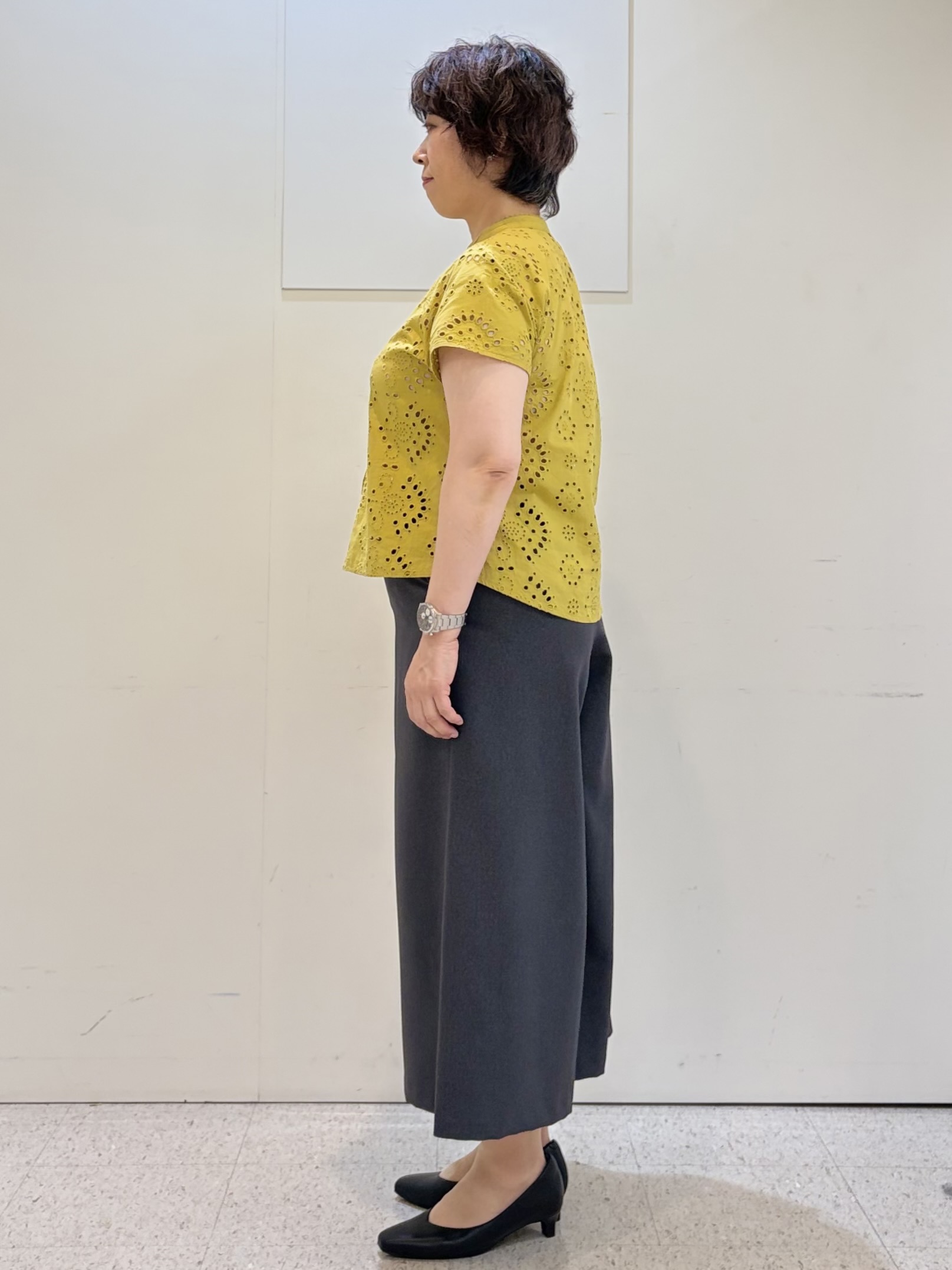 ヤスコさんの「Reflect｜【通勤◎】カットワーク刺繍レース シャツブラウス」を使ったコーディネート