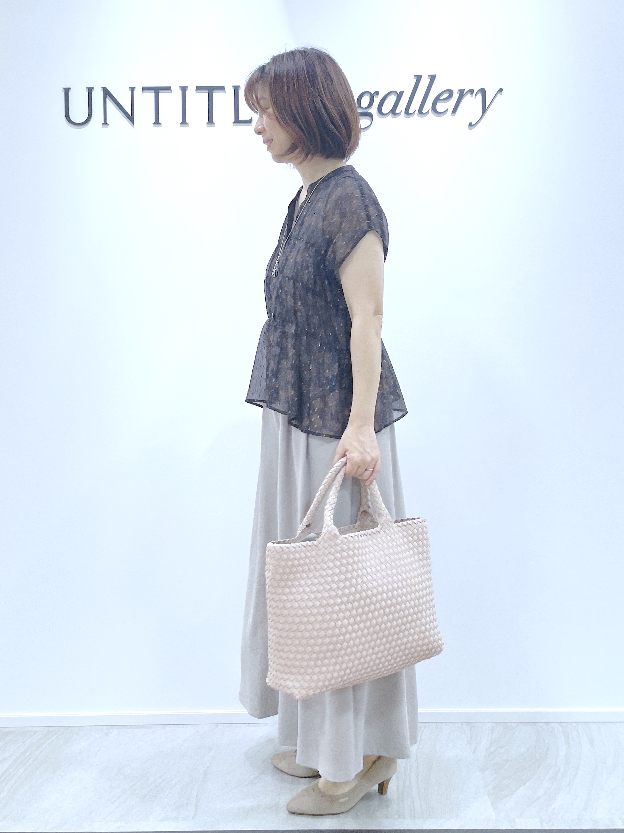 hanaさんの「UNTITLED｜【秋映え/シアー】ヴィンテージドットブラウス」を使ったコーディネート