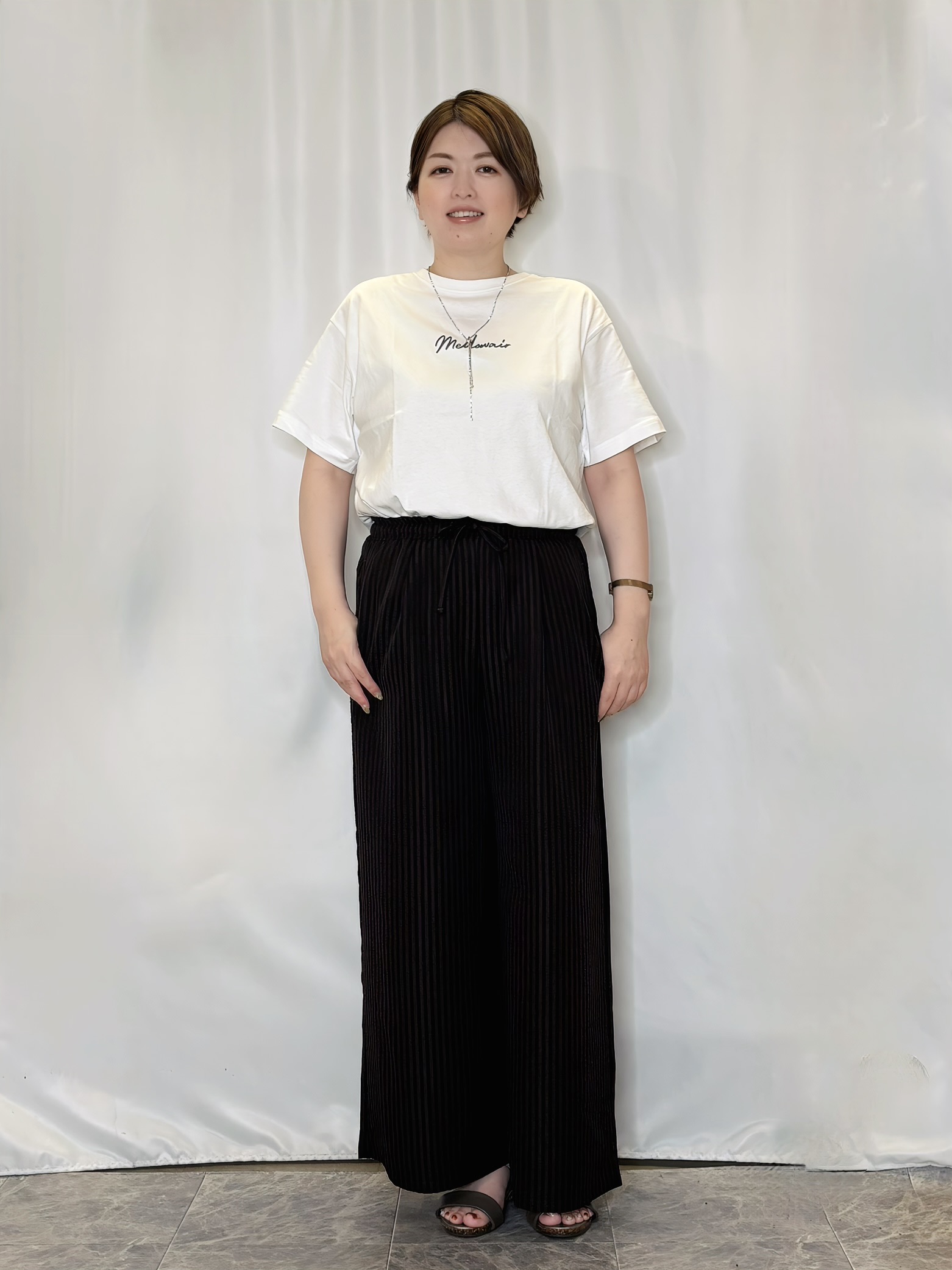 たみさんの「SHOO･LA･RUE｜【綿100%/UV/S-LL/体型カバー】ヒップが隠せる やわらかデニムシャツ」を使ったコーディネート