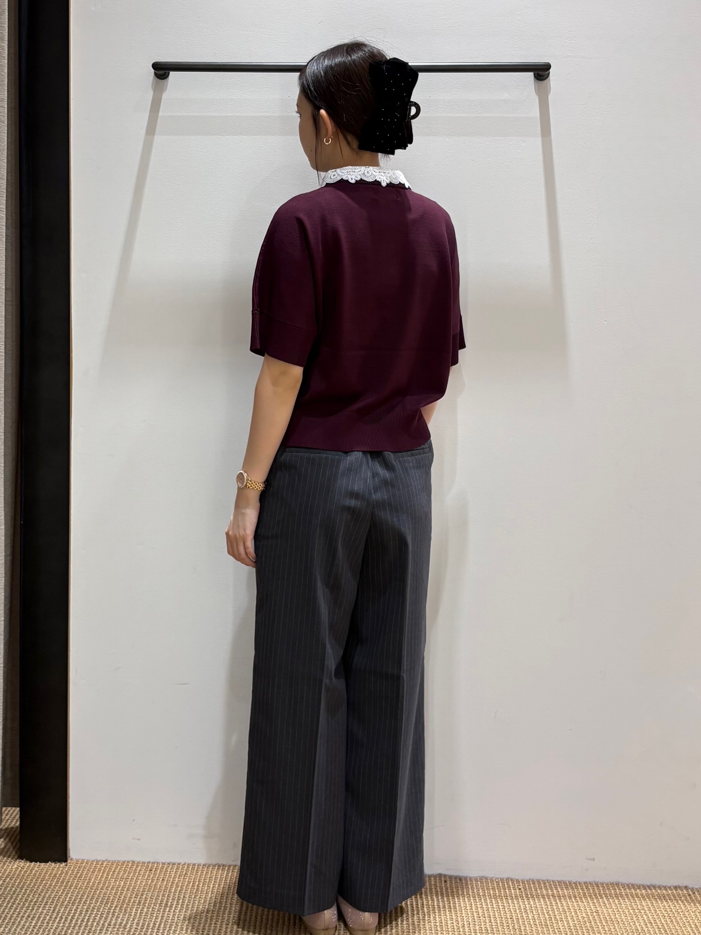 𝓚さんの「OPAQUE.CLIP｜2WAY衿ドッキングニット《洗濯機OK》」を使ったコーディネート