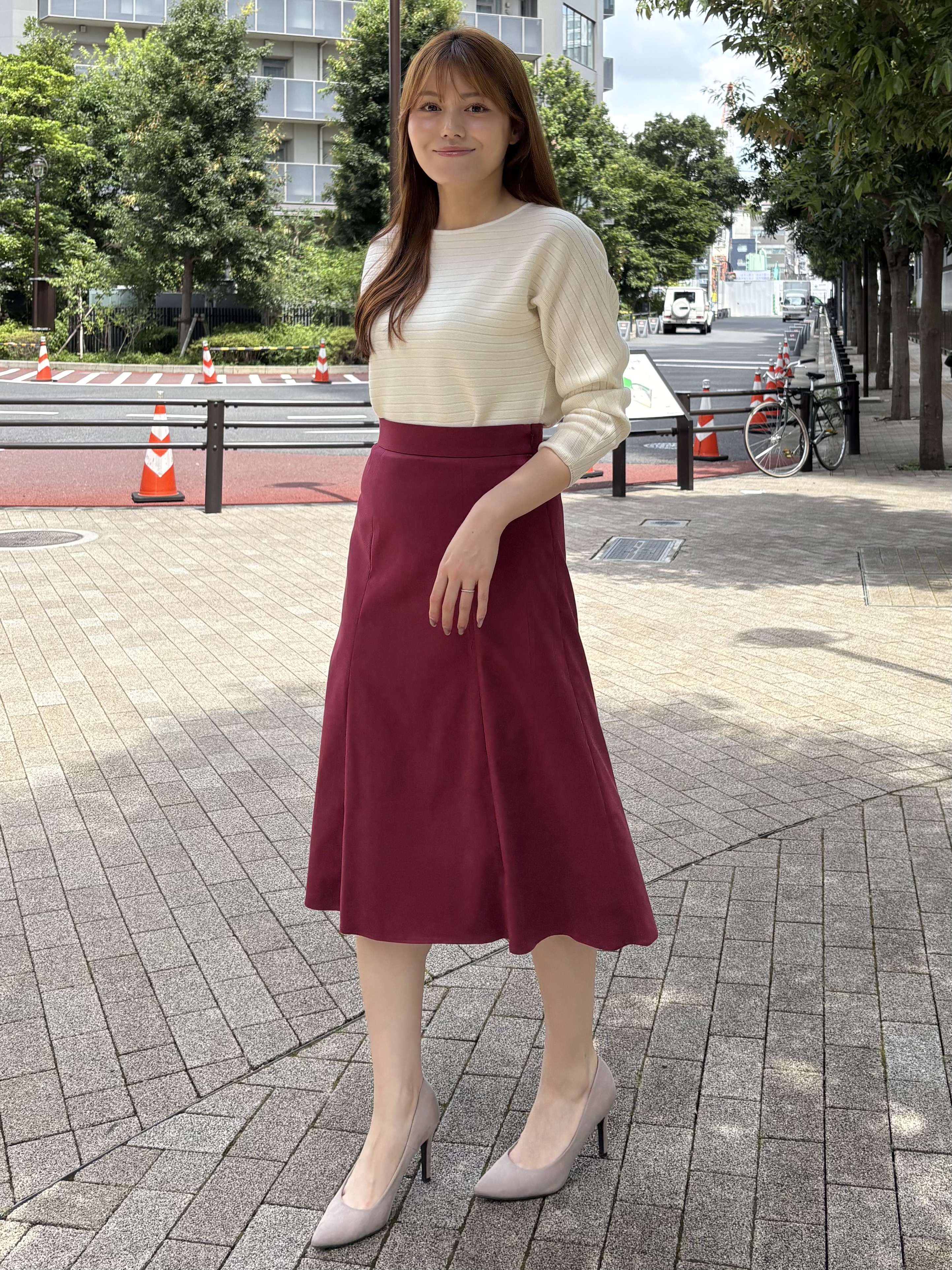 sayaさんの「COUP DE CHANCE｜【手洗い可/日本製】ラメ混 ドルマンニット」を使ったコーディネート