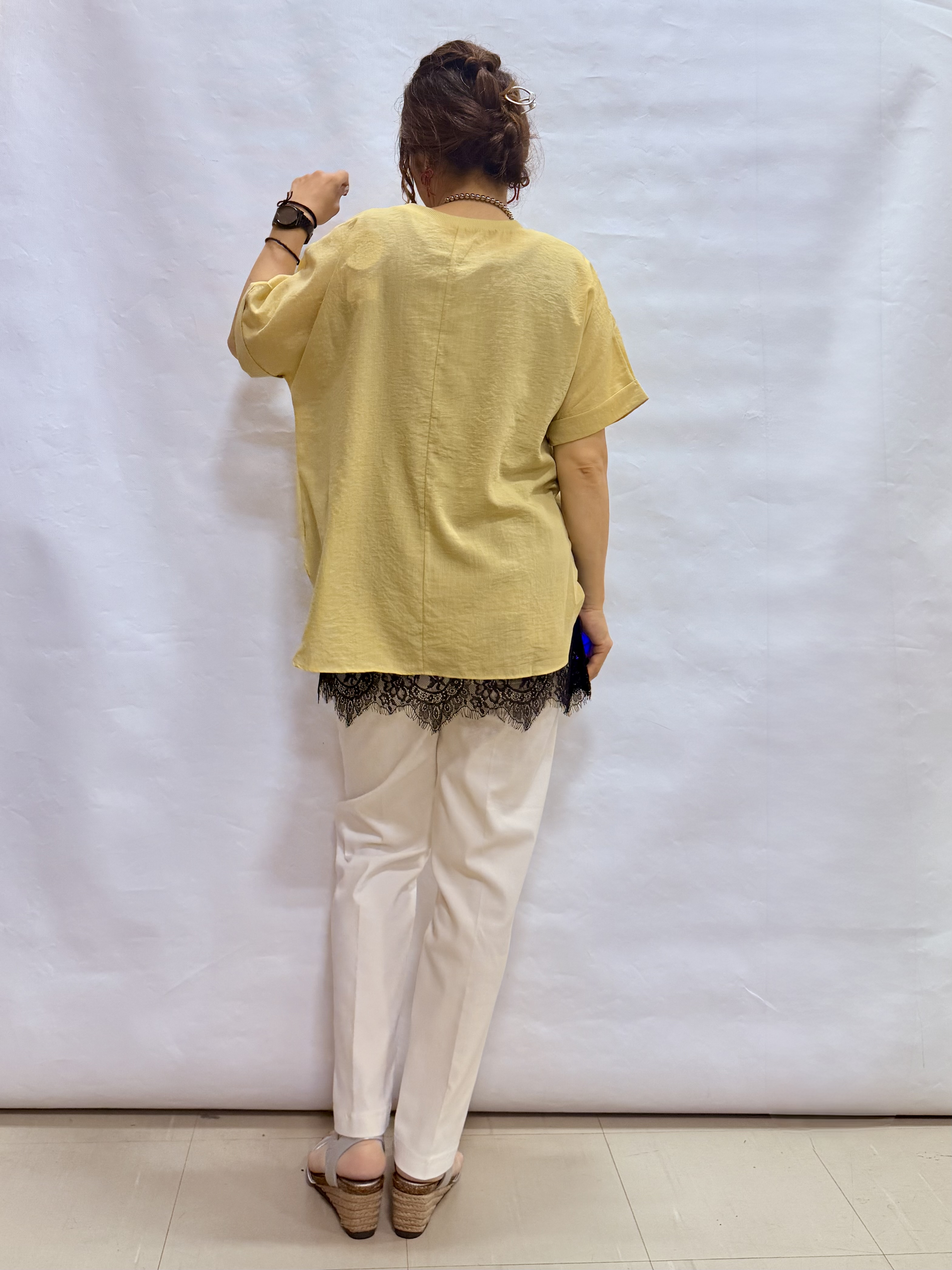 fuuさんの「SHOO･LA･RUE｜【洗濯機可/S-LL】オンにもオフにも マルチに使えるボタンレスカーディガン」を使ったコーディネート