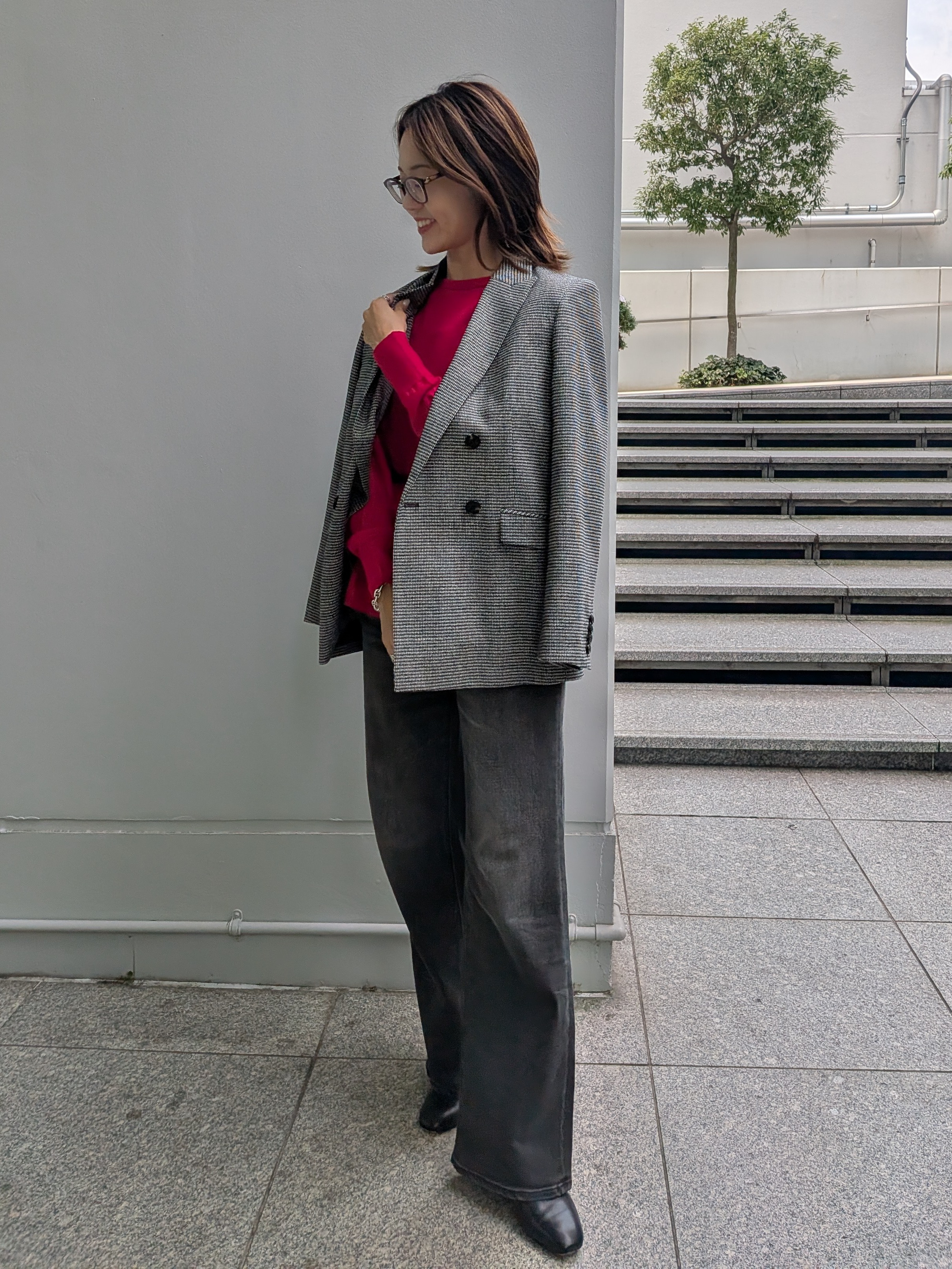 Aさんの「UNTITLED｜【セットアップ可/秋羽織り】ウールダブルジャケット」を使ったコーディネート