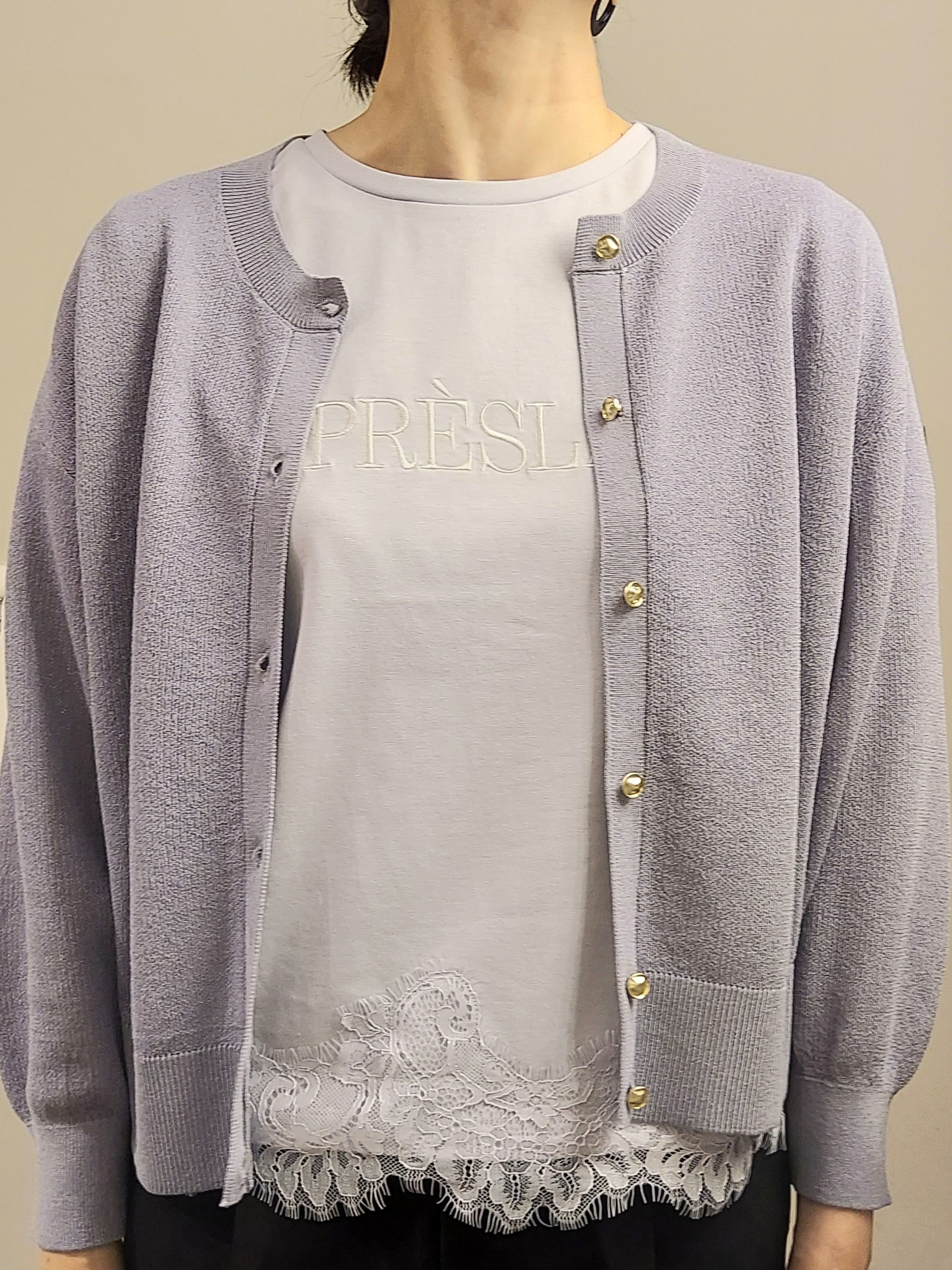 MAKIさんの「index｜【８色展開】柄アソートシアーカーディガン《洗濯機OK》」を使ったコーディネート