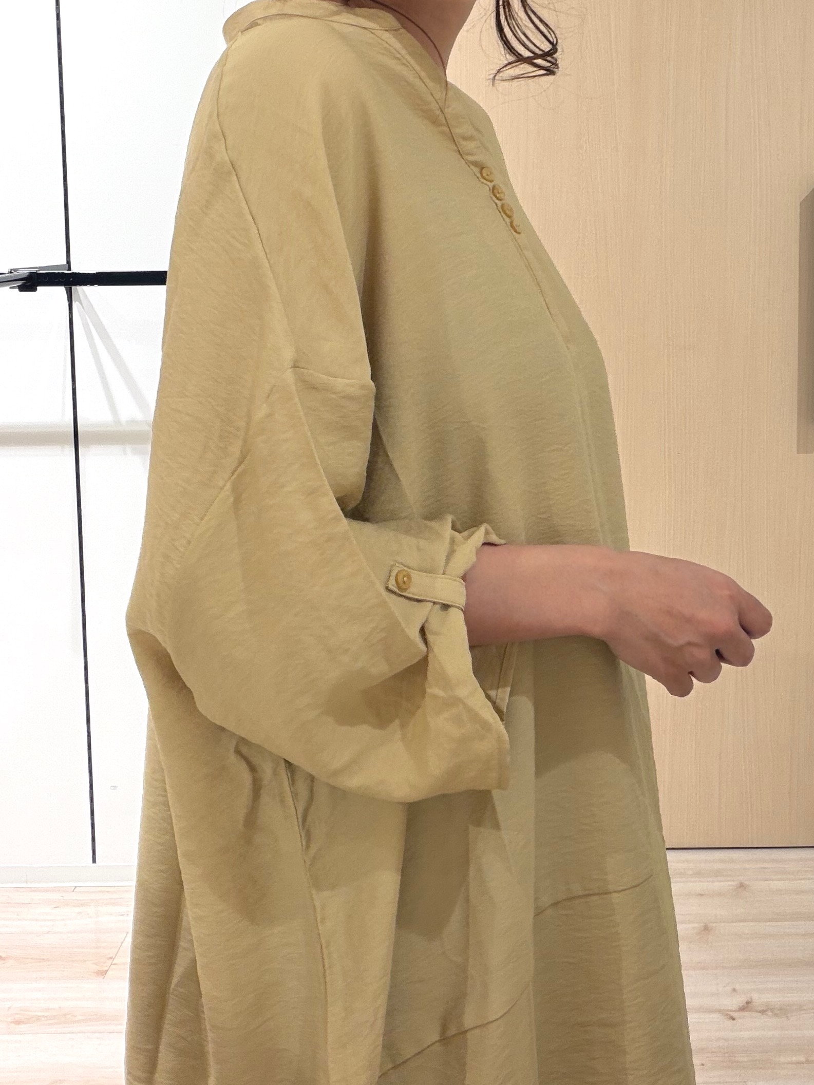 funafunaさんの「SHOO･LA･RUE｜【S-LL/洗濯後しわになりにくい】ゆるっと体型カバー 7分袖コクーンチュニック」を使ったコーディネート