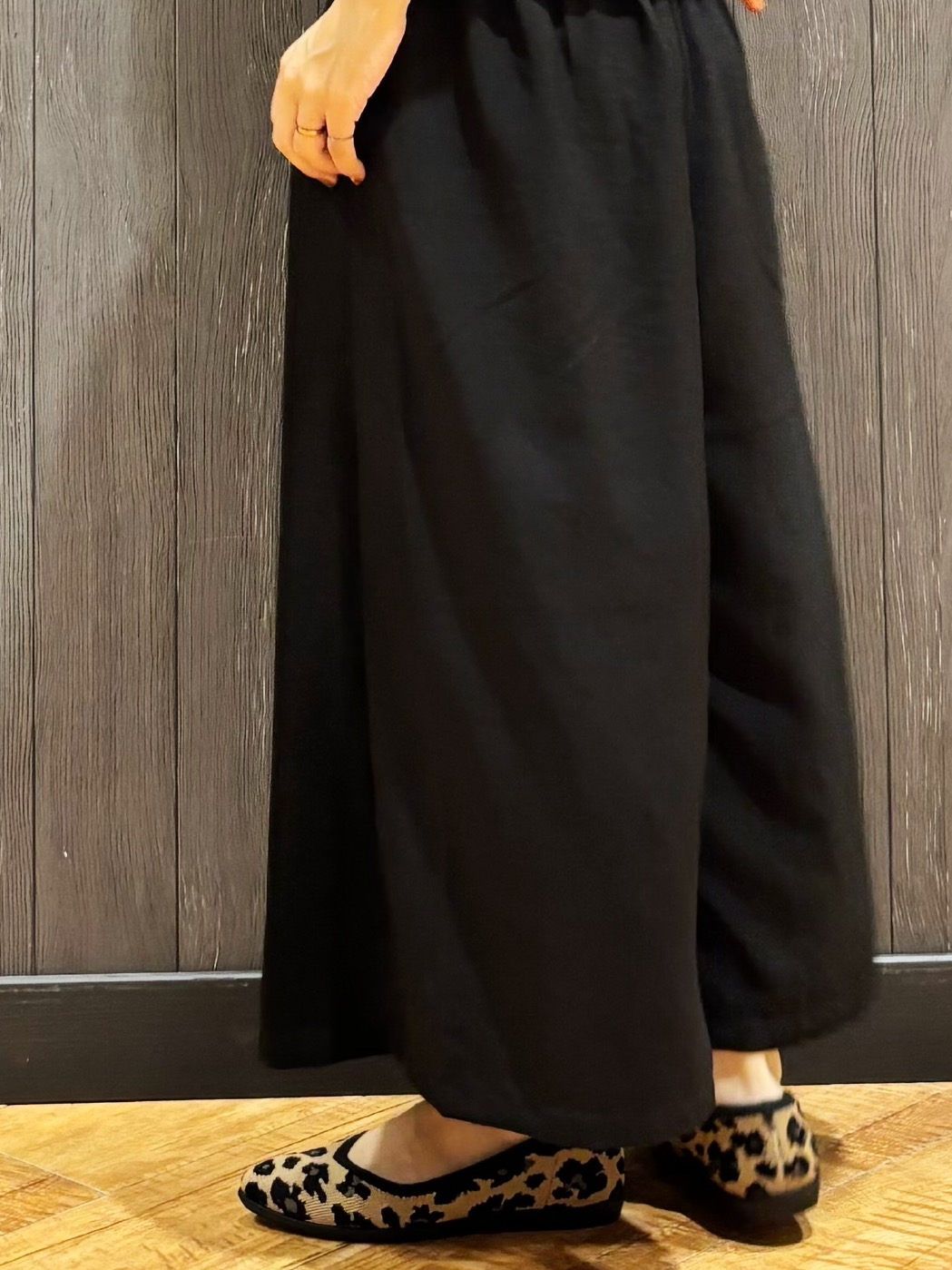 meiさんの「SHOO･LA･RUE｜【毛玉になりにくい/S-LL/洗濯機可】ダイヤ柄が上品 二の腕隠せる5分袖ニット」を使ったコーディネート