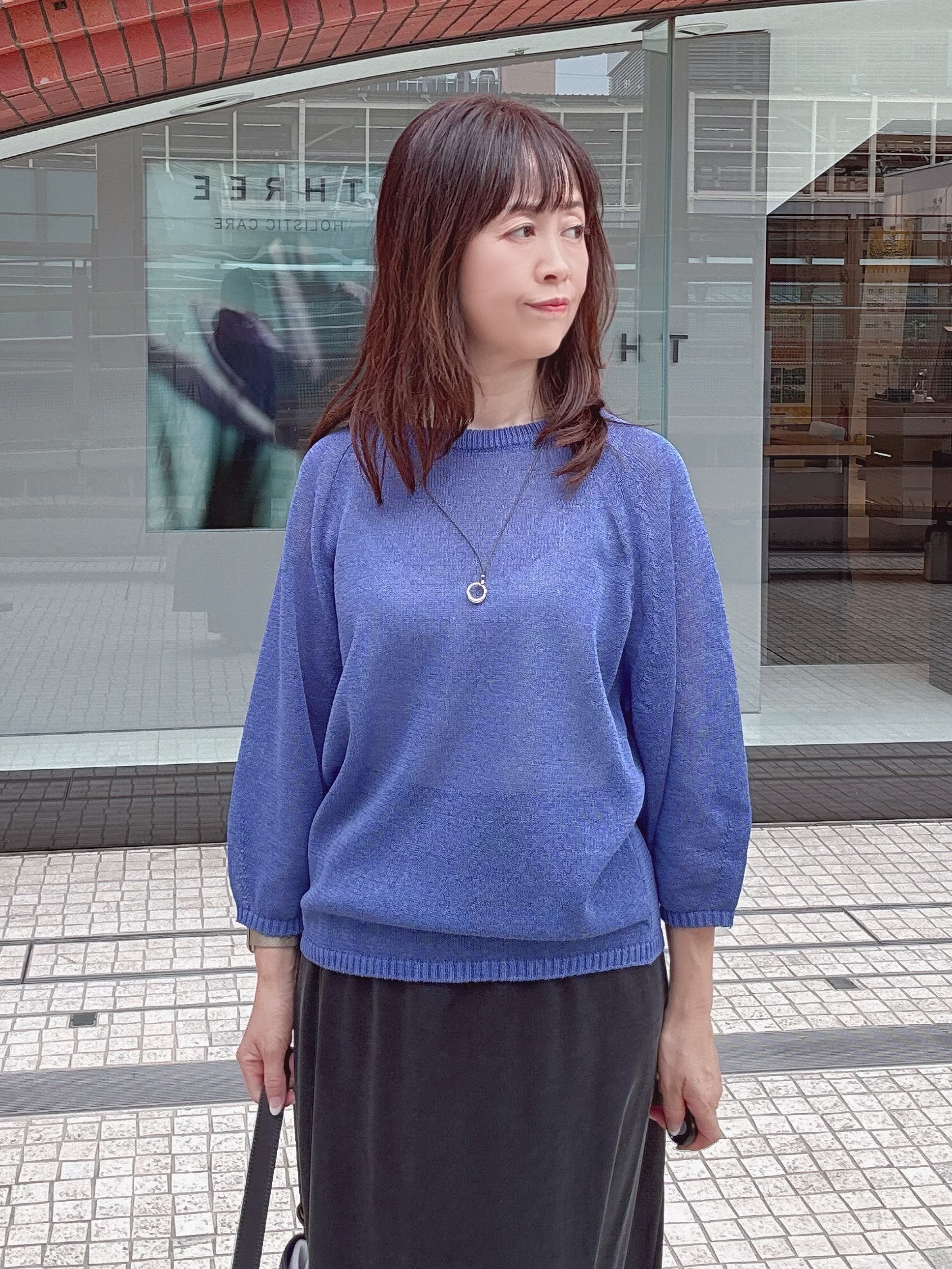 makiさんの「UNTITLED｜【洗える/ゆったり】クルーネックドライニット」を使ったコーディネート