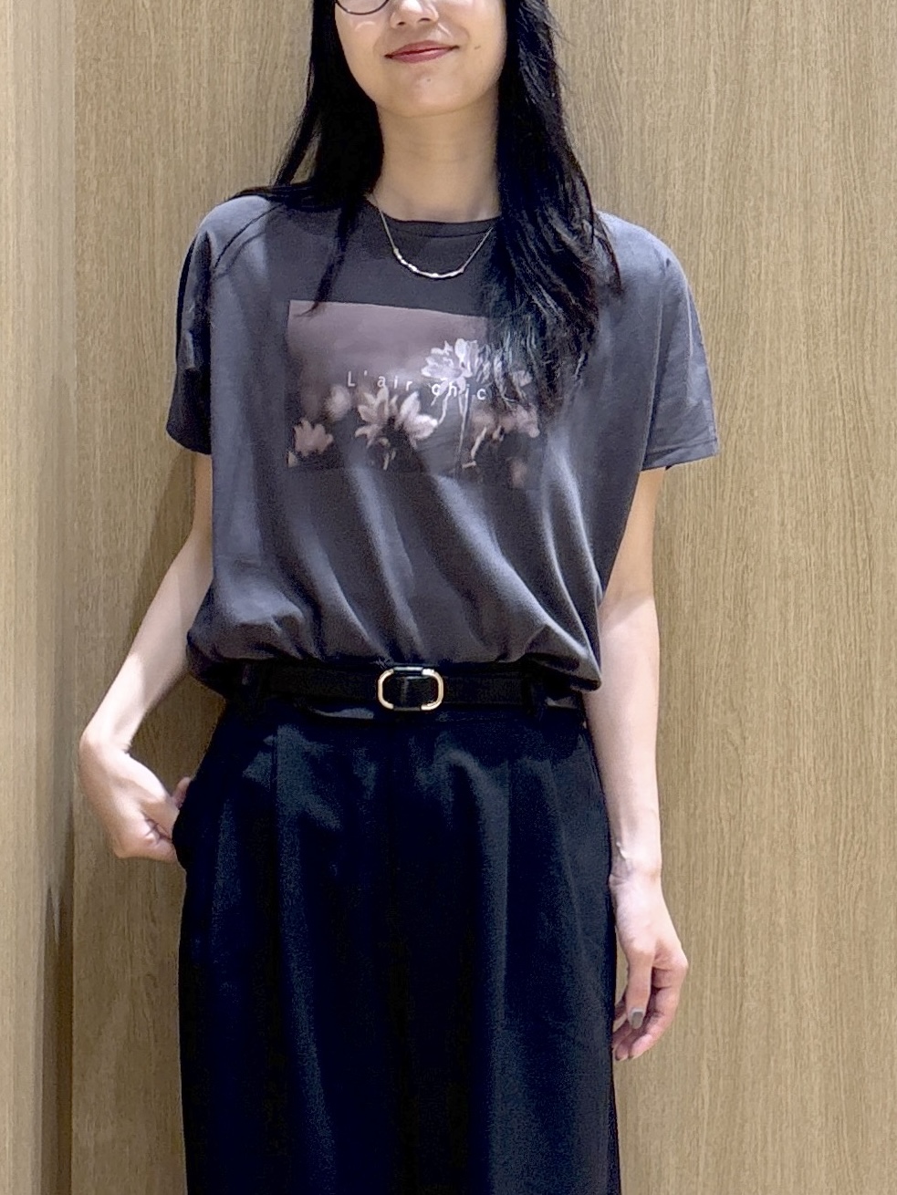 sachikoさんの「OPAQUE.CLIP｜フォトプリントTシャツ【洗濯機OK】」を使ったコーディネート