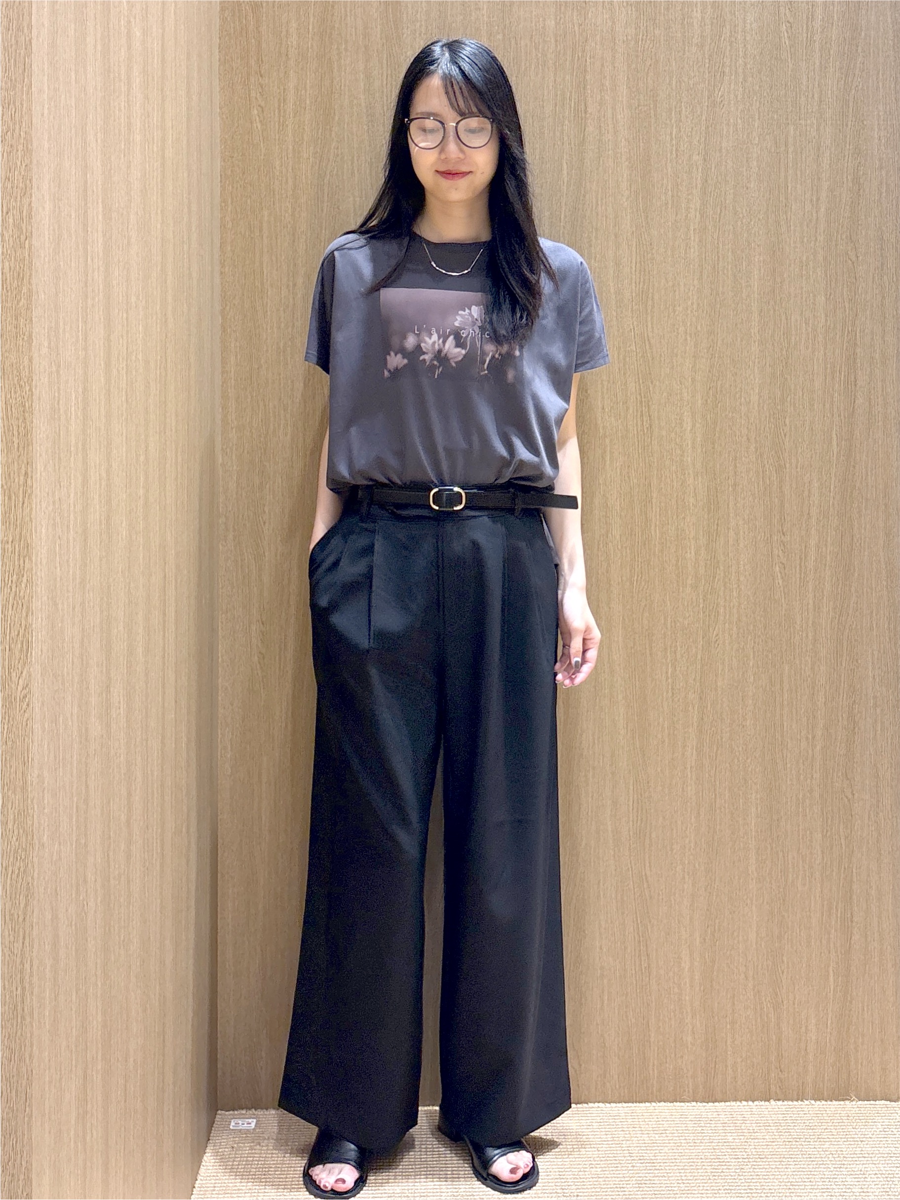 sachikoさんの「OPAQUE.CLIP｜フォトプリントTシャツ【洗濯機OK】」を使ったコーディネート