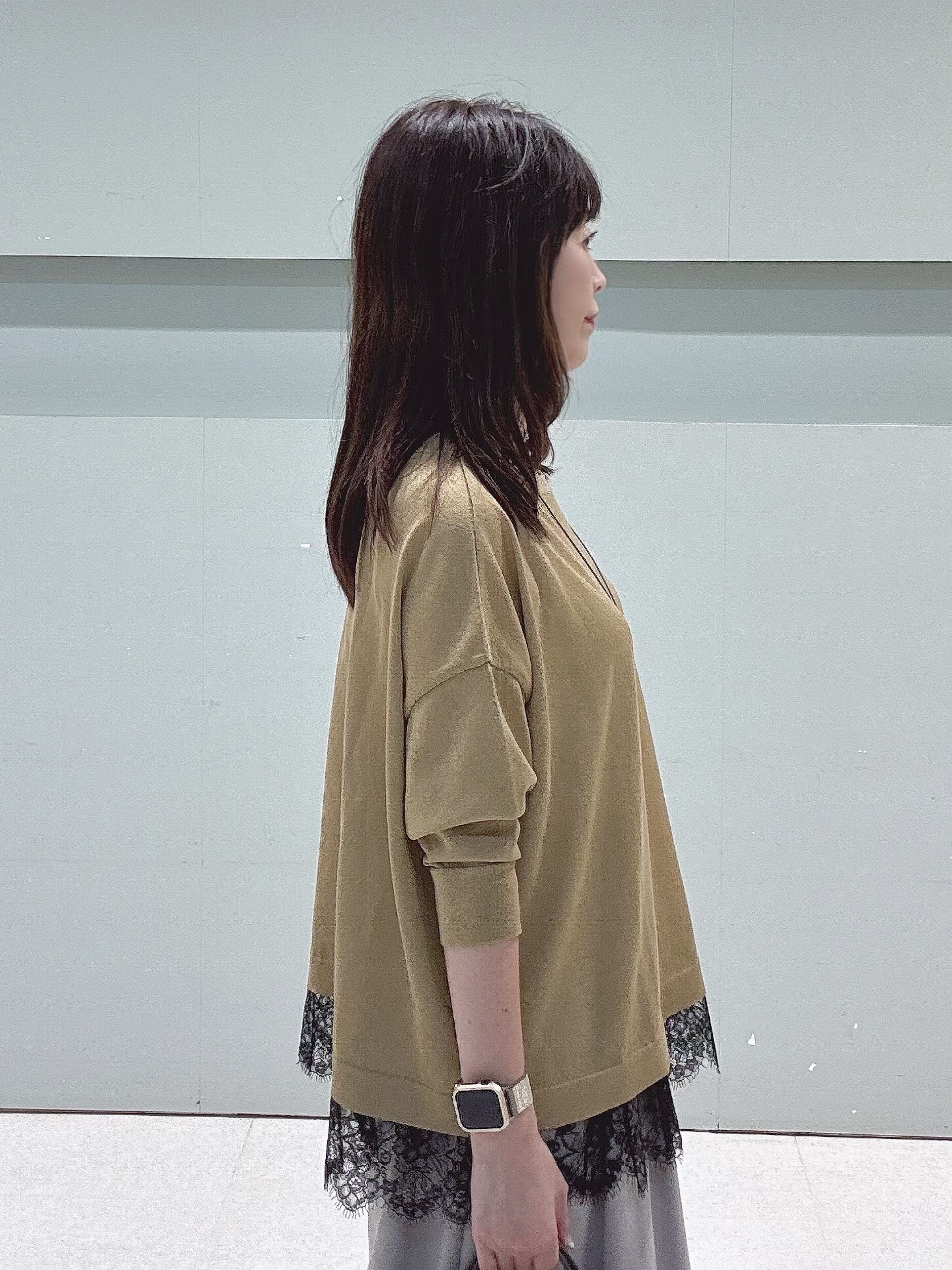 makiさんの「UNTITLED｜レースドッキングニットプルオーバー」を使ったコーディネート