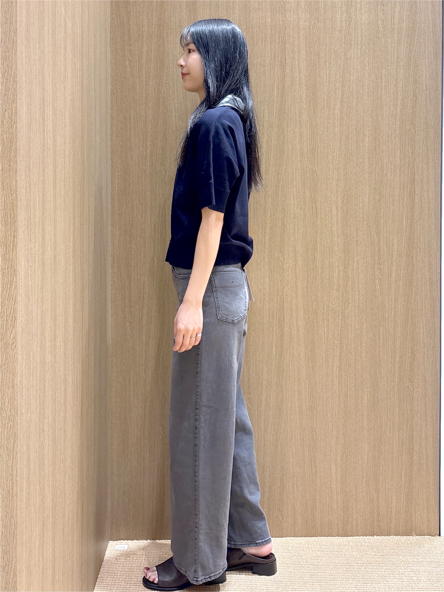 sachikoさんの「OPAQUE.CLIP｜【森絵梨佳さん着用】2WAY衿ドッキングニット《洗濯機OK》」を使ったコーディネート