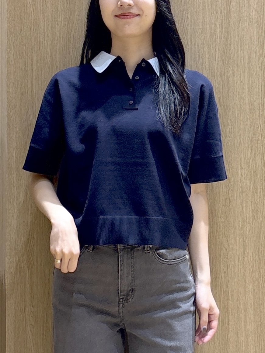 sachikoさんの「OPAQUE.CLIP｜【森絵梨佳さん着用】2WAY衿ドッキングニット《洗濯機OK》」を使ったコーディネート
