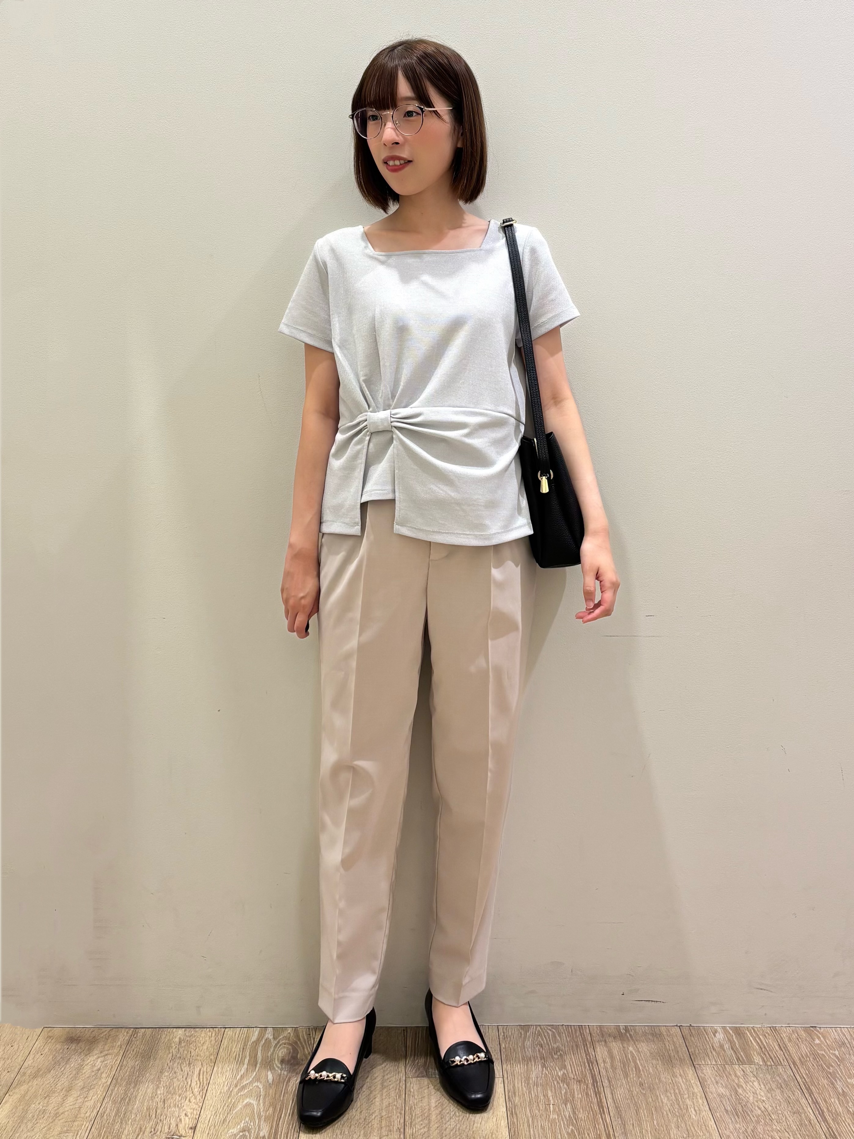honamiさんの「index｜【接触冷感／UVケア】スクエアネックリボントップス《洗濯機OK》」を使ったコーディネート
