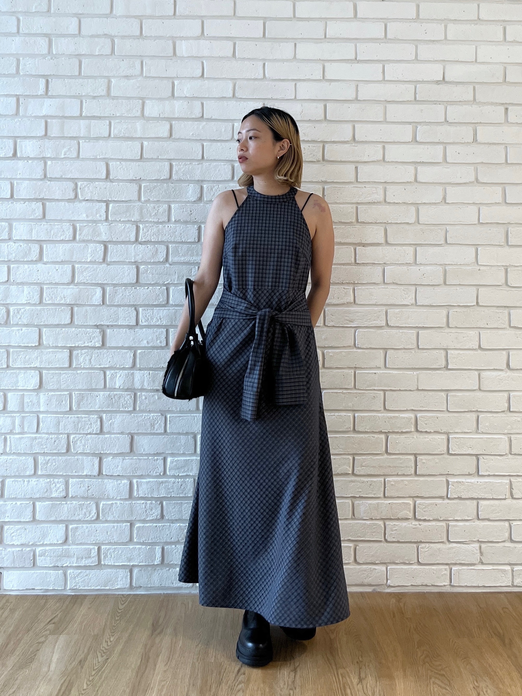 Harukaさんの「INDIVI｜バイアスシャーリングチェックシャツ【LIVE紹介／上枝みどりさん着用】」を使ったコーディネート