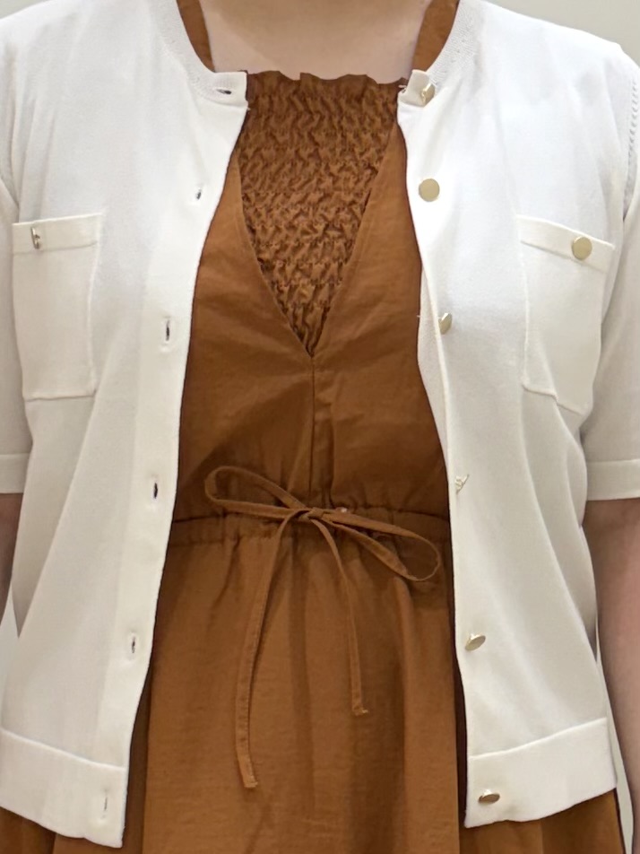 akariさんの「grove｜【UV・洗濯機◎】上品コットン混カーディガン」を使ったコーディネート