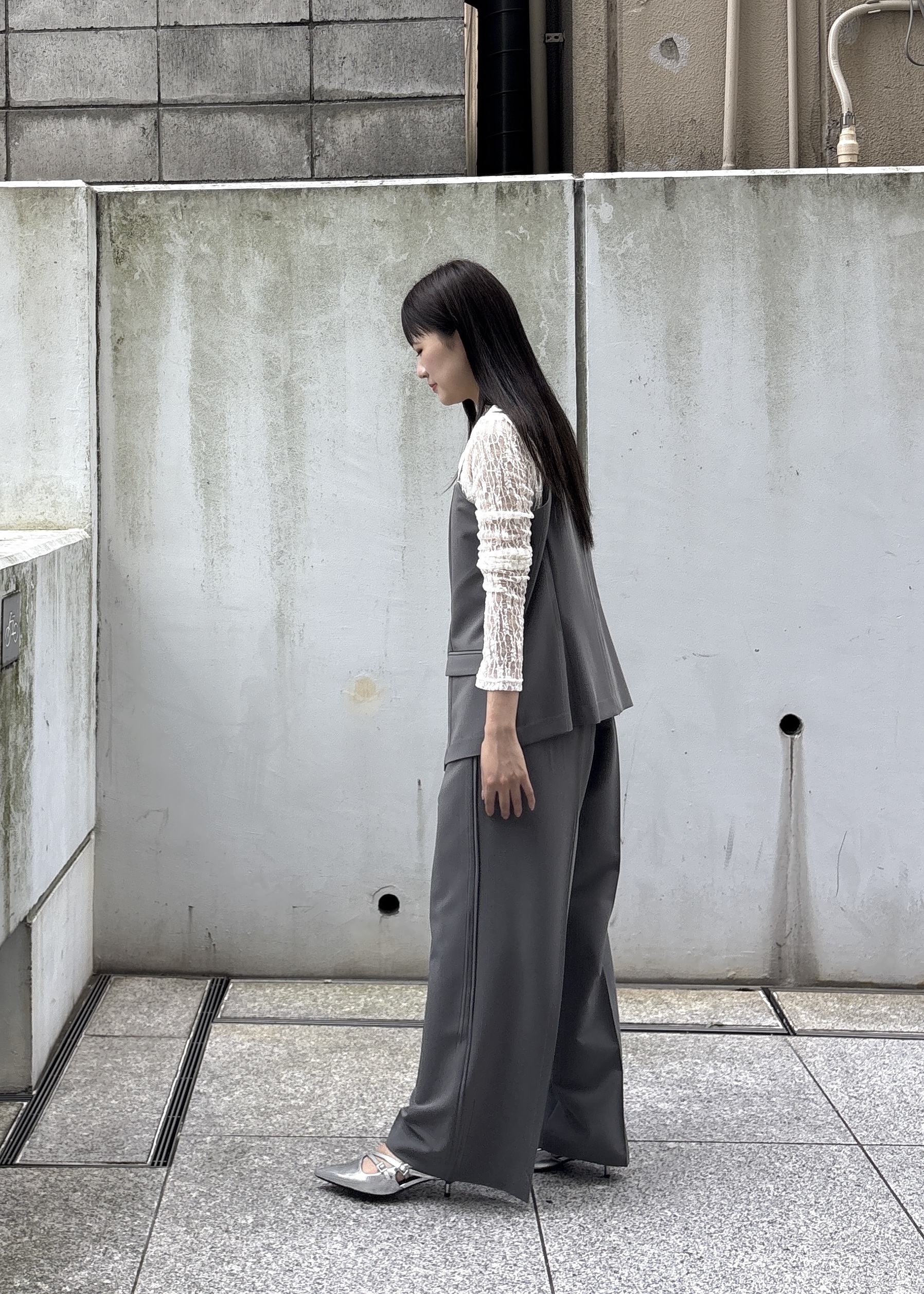 Renoさんの「INDIVI｜Comfy Set Up｜キャミジレ【セットアップ対応／通勤／カセット服】」を使ったコーディネート