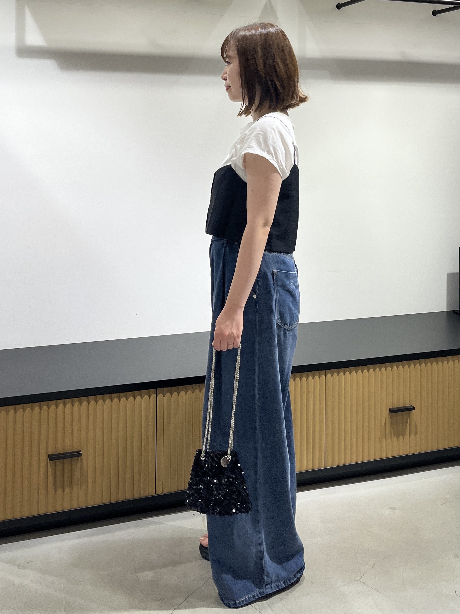 mikiさんの「OPAQUE.CLIP｜フレンチスリーブカットソー【洗濯機OK】」を使ったコーディネート