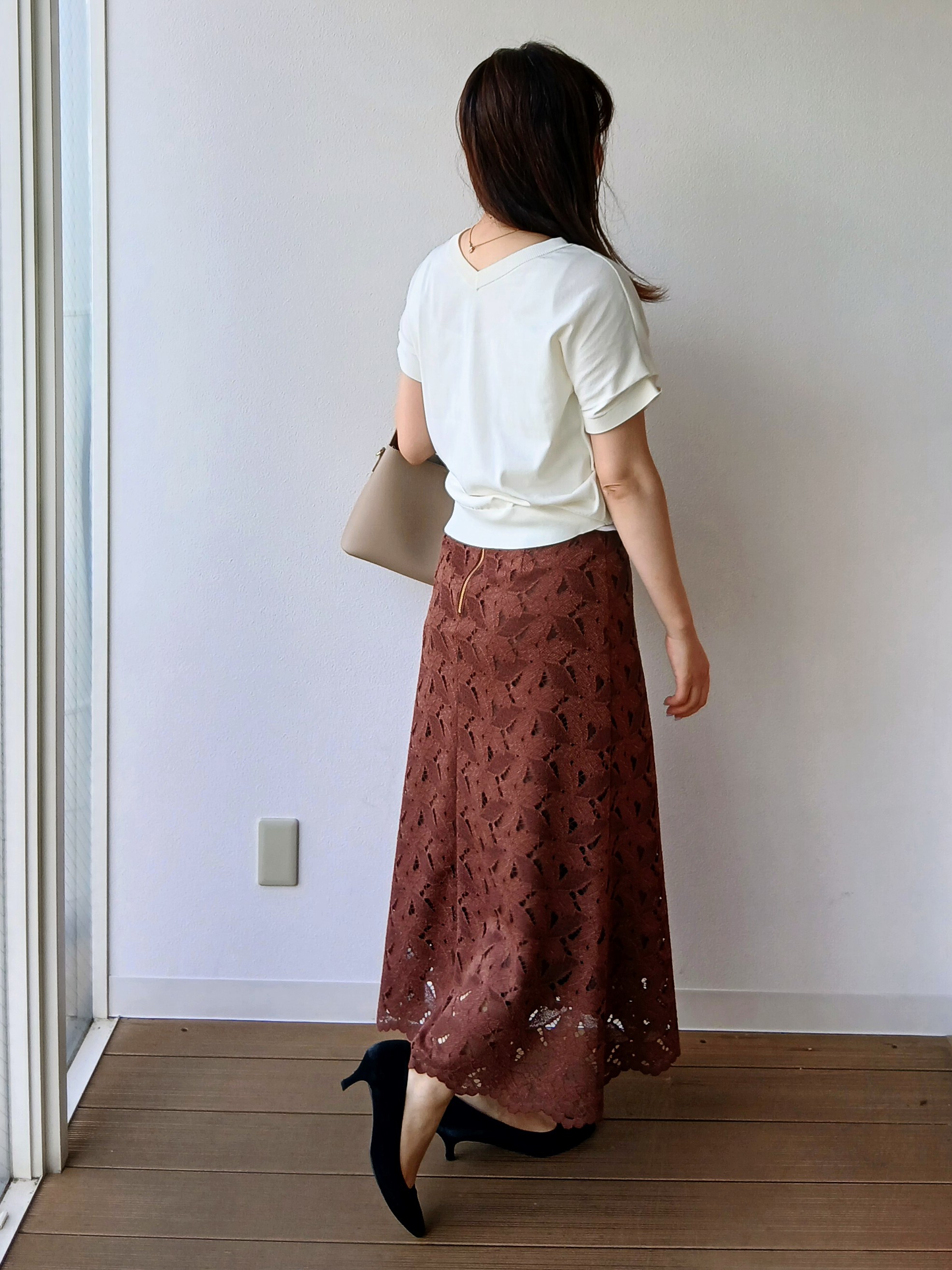 なみきさんの「UNTITLED｜【肌に張りつきにくい/前後2WAY】ドライタッチコットンプルオーバー」を使ったコーディネート