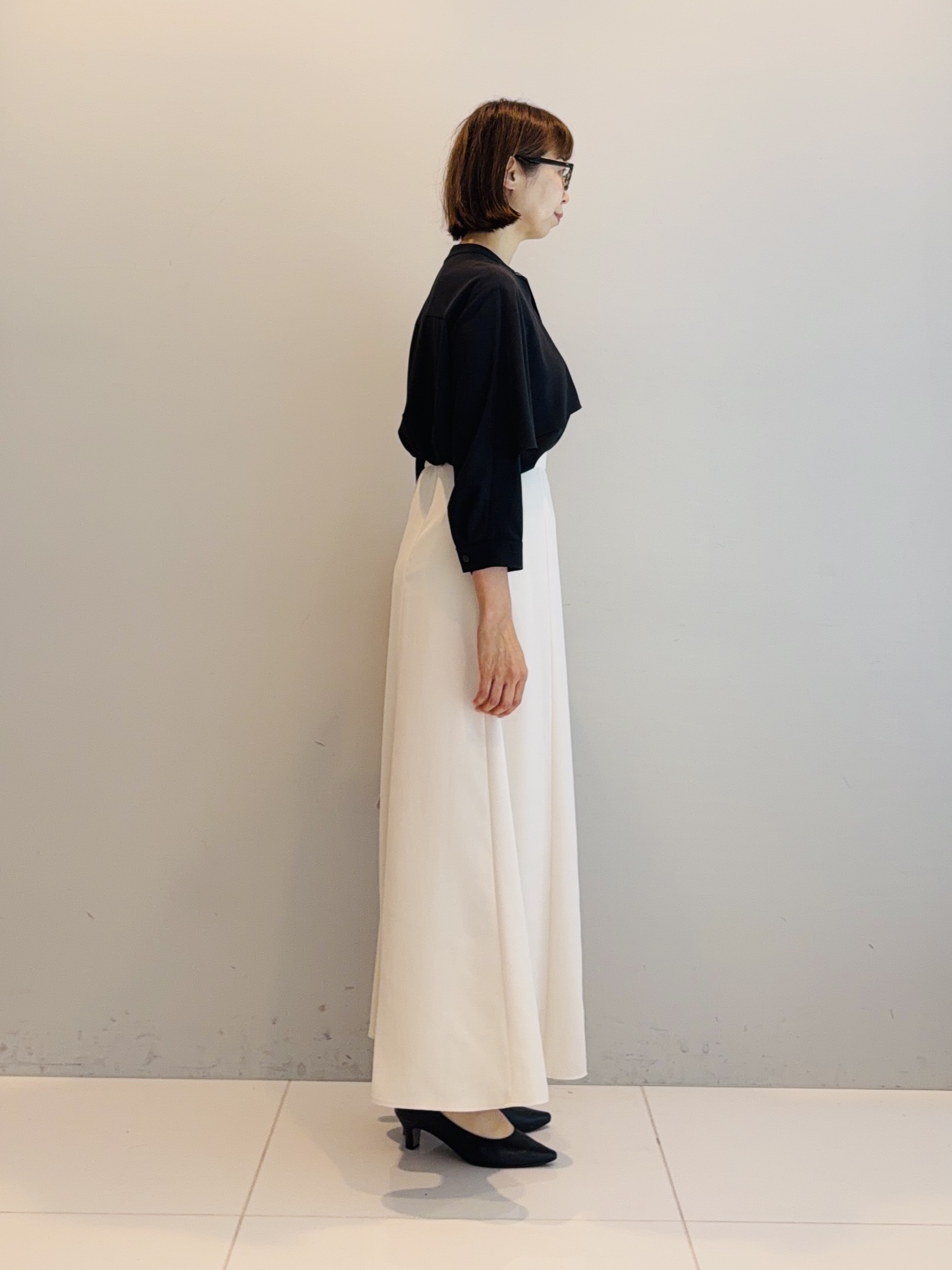 murayamaさんの「INDIVI｜【軽やか】ブークレニットジャケット」を使ったコーディネート