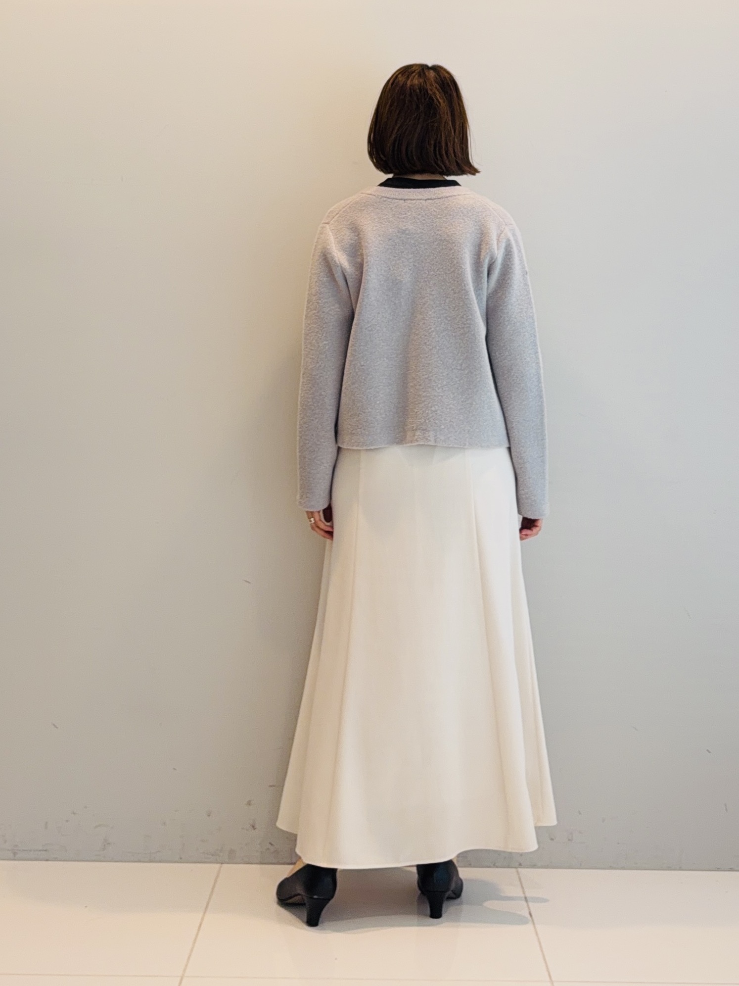 murayamaさんの「INDIVI｜【軽やか】ブークレニットジャケット」を使ったコーディネート