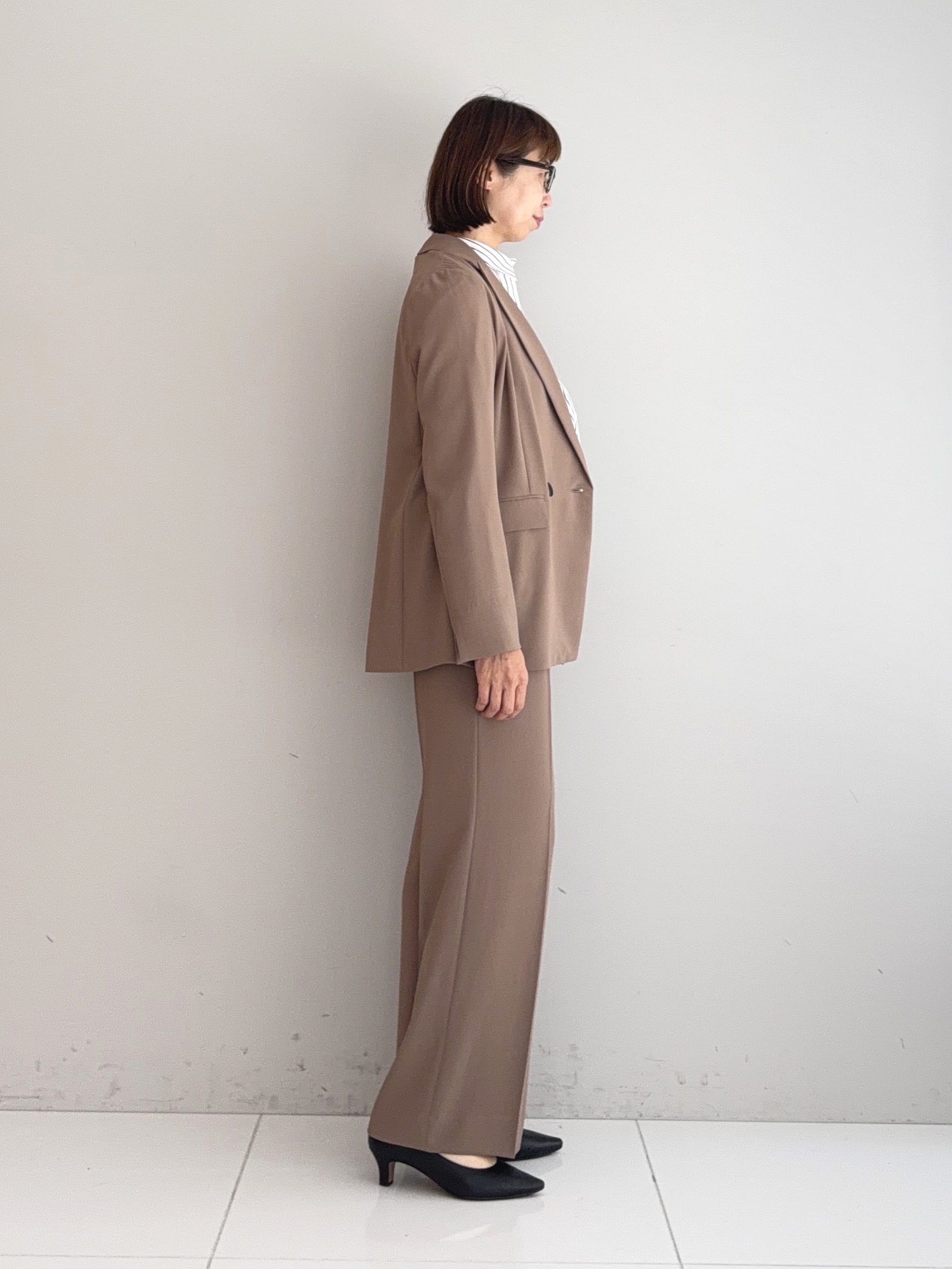 murayamaさんの「INDIVI｜【初秋/UVケア/着る日傘】ダブルジャケット」を使ったコーディネート