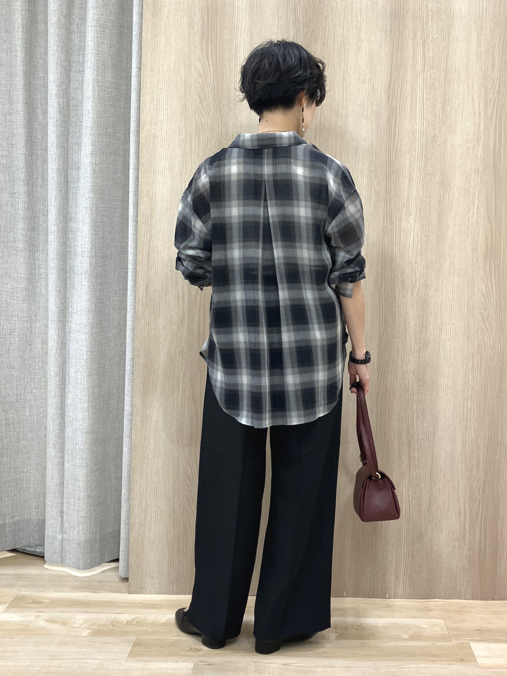 Keiさんの「grove｜シアーオンブレチェックシャツ」を使ったコーディネート