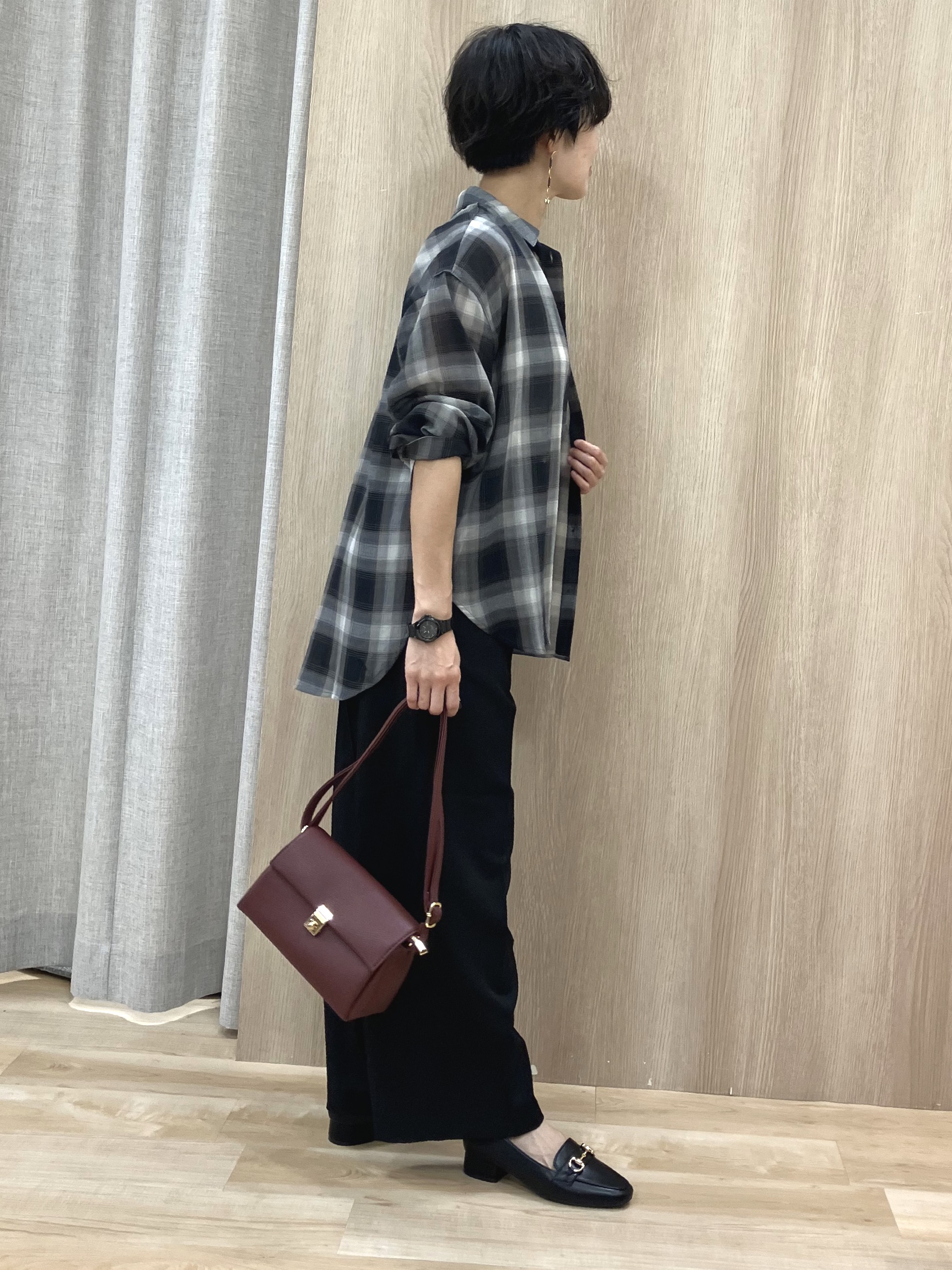 Keiさんの「grove｜シアーオンブレチェックシャツ」を使ったコーディネート