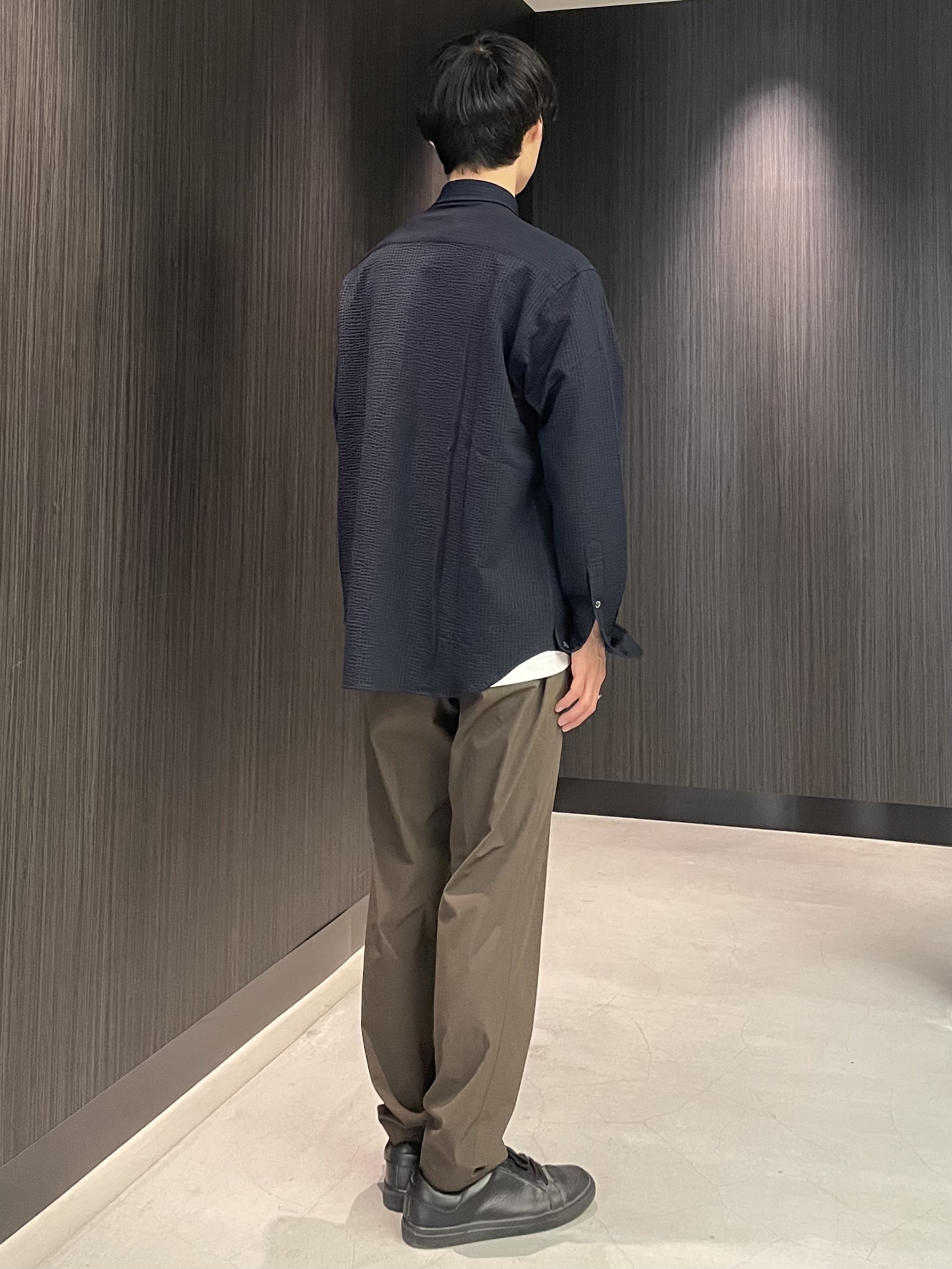 Okdさんの「TAKEO KIKUCHI｜【抗菌防臭/シーズンレス】シアサッカー ジャージシャツ」を使ったコーディネート